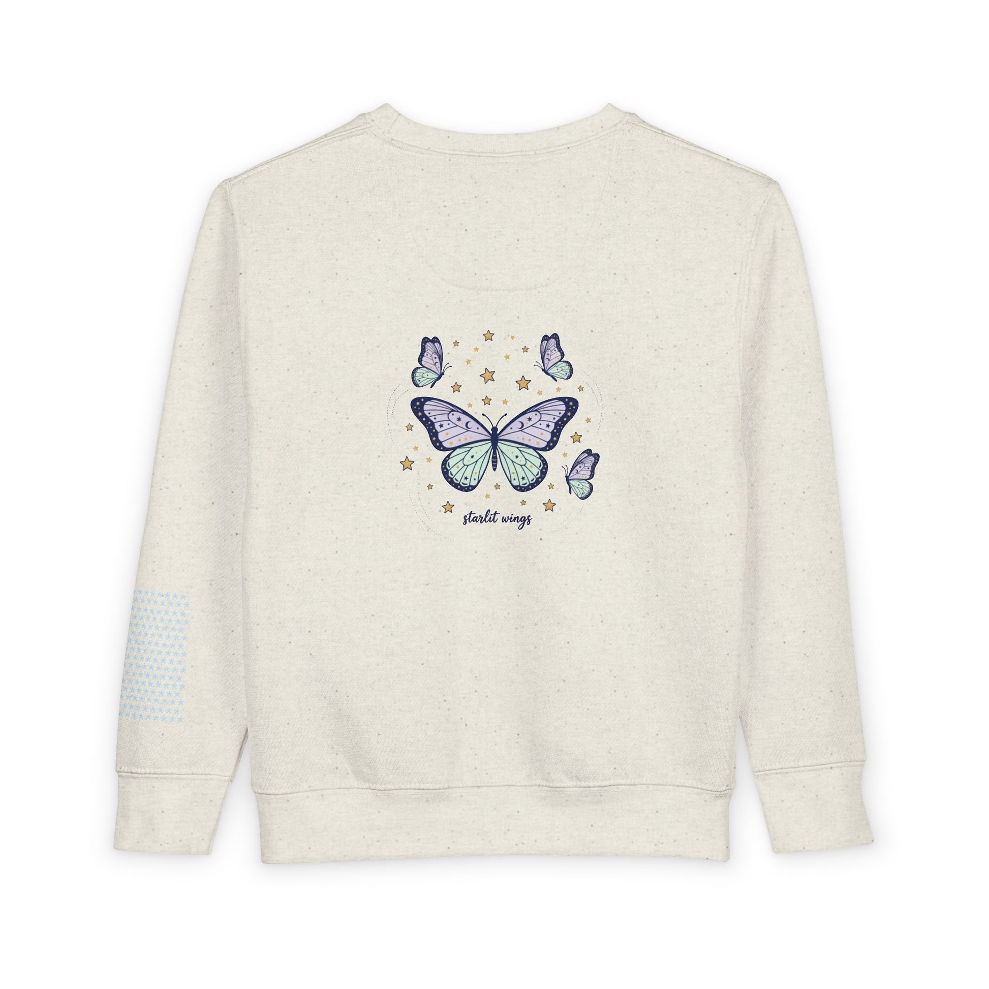 Butterfly Wings Toddler Sweatshirt — Purple Green Cute Kids Pullover