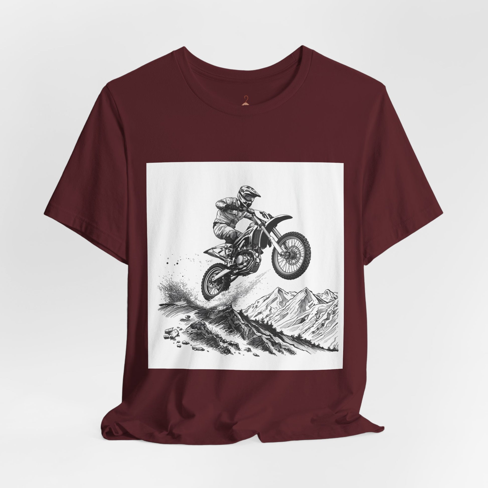 Motocross Jump Tee — Dirt Bike Rider Mountain Graphic T-Shirt