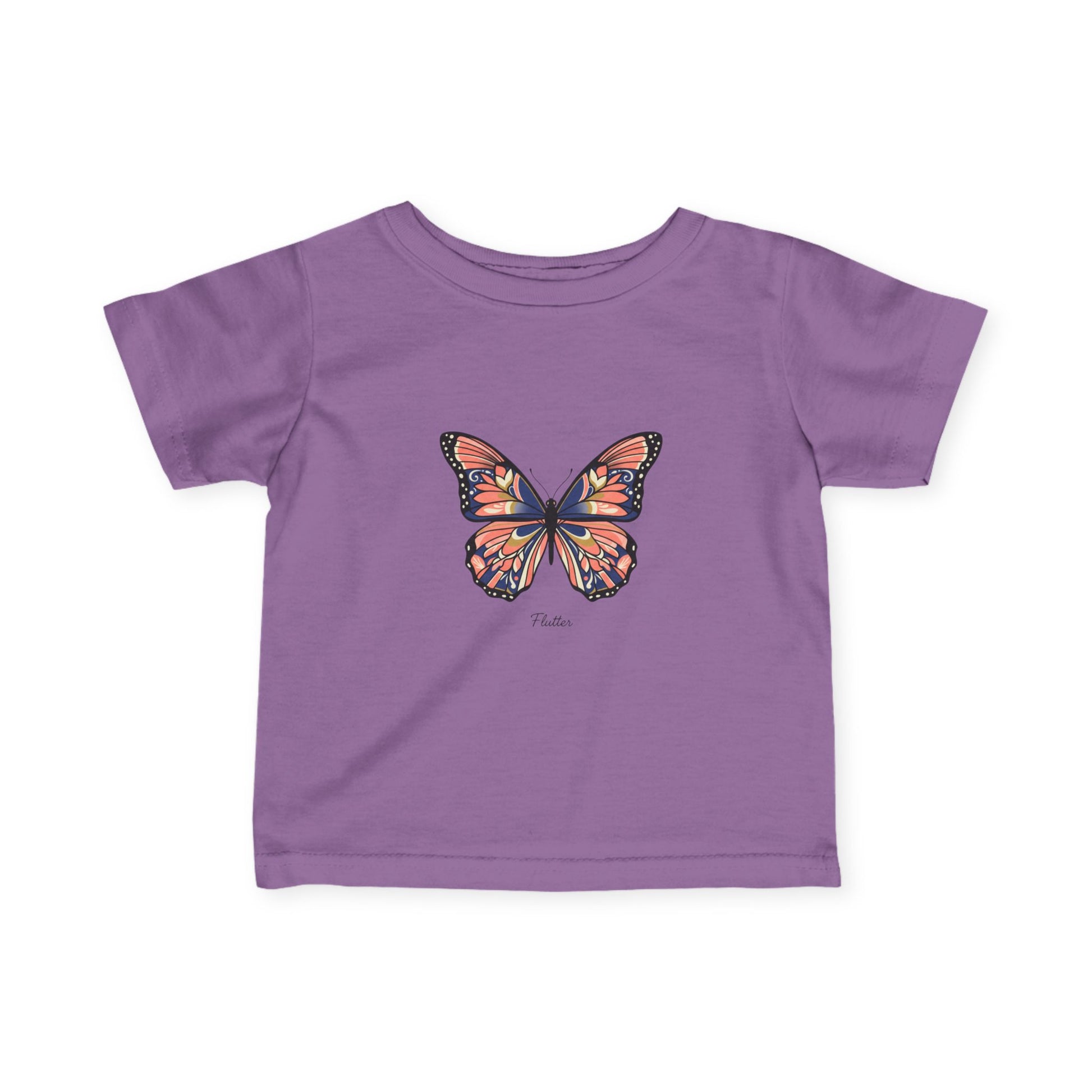 Infant Butterfly Tee — Colorful Monarch Baby T-Shirt, Soft Newborn Gift