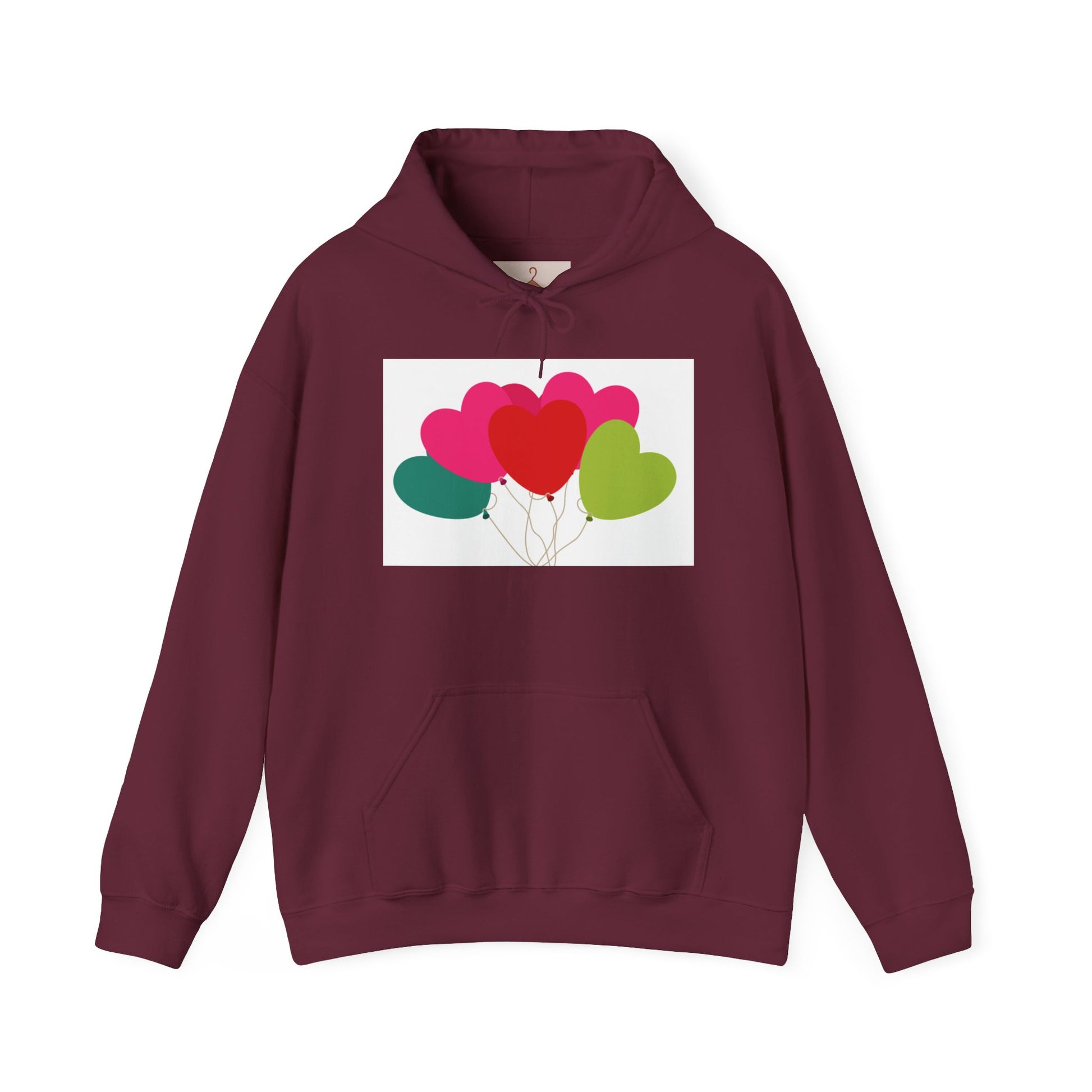 Heart Balloon Unisex Hoodie | Cozy Gift for Valentine's Day