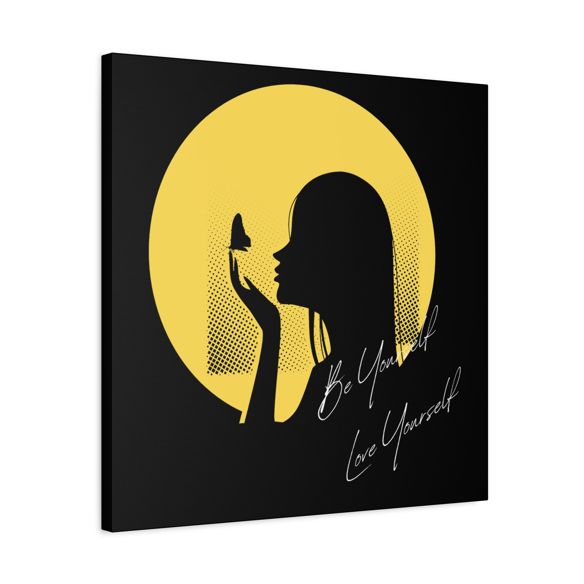 Inspirational Canvas Art, Self-Love Decor, Motivational Wall Art, Butterfly Print