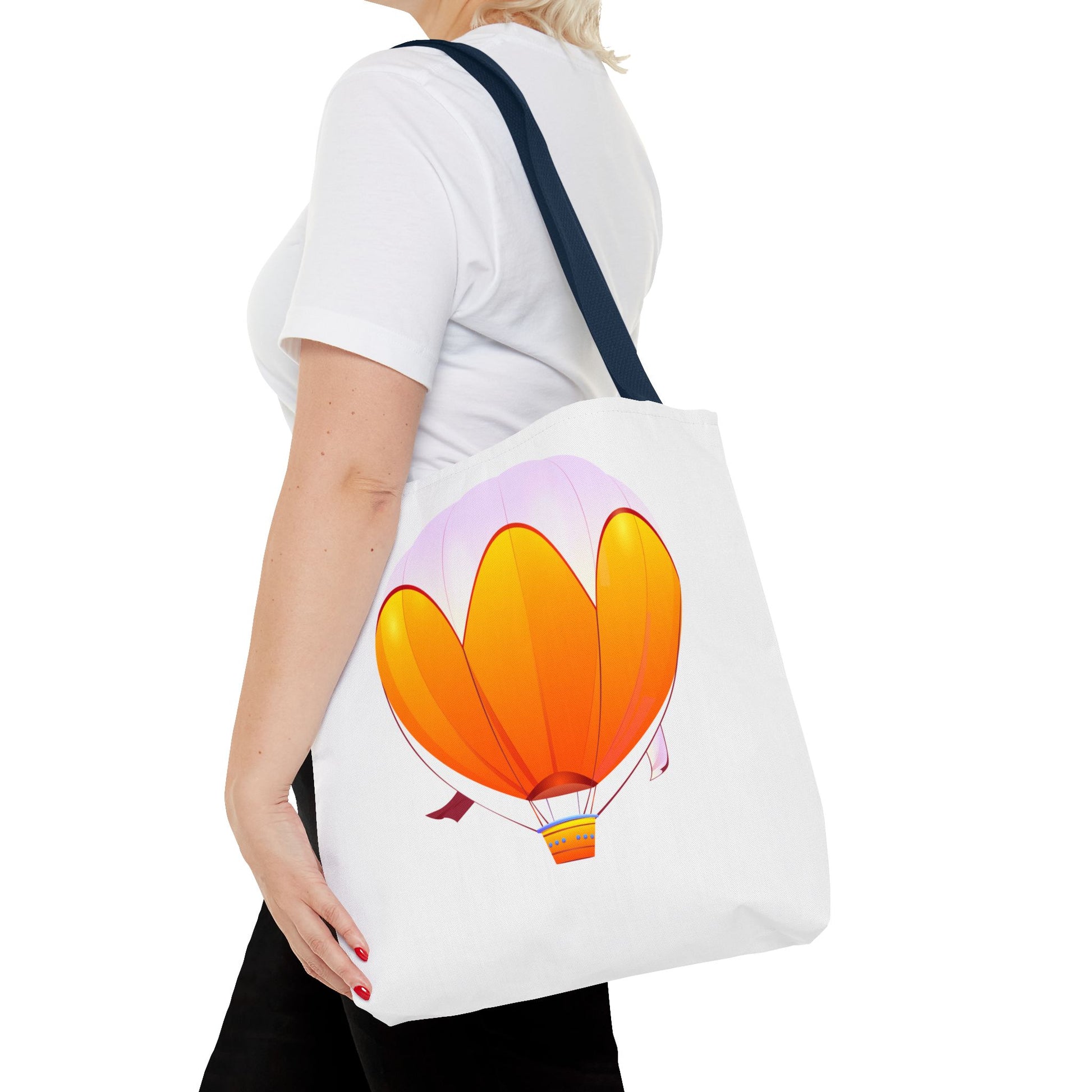 Colorful Hot Air Balloon Tote Bag | Eco-Friendly Shopping, Beach, Travel, Gift for Adventurers, Unique Summer Accessories