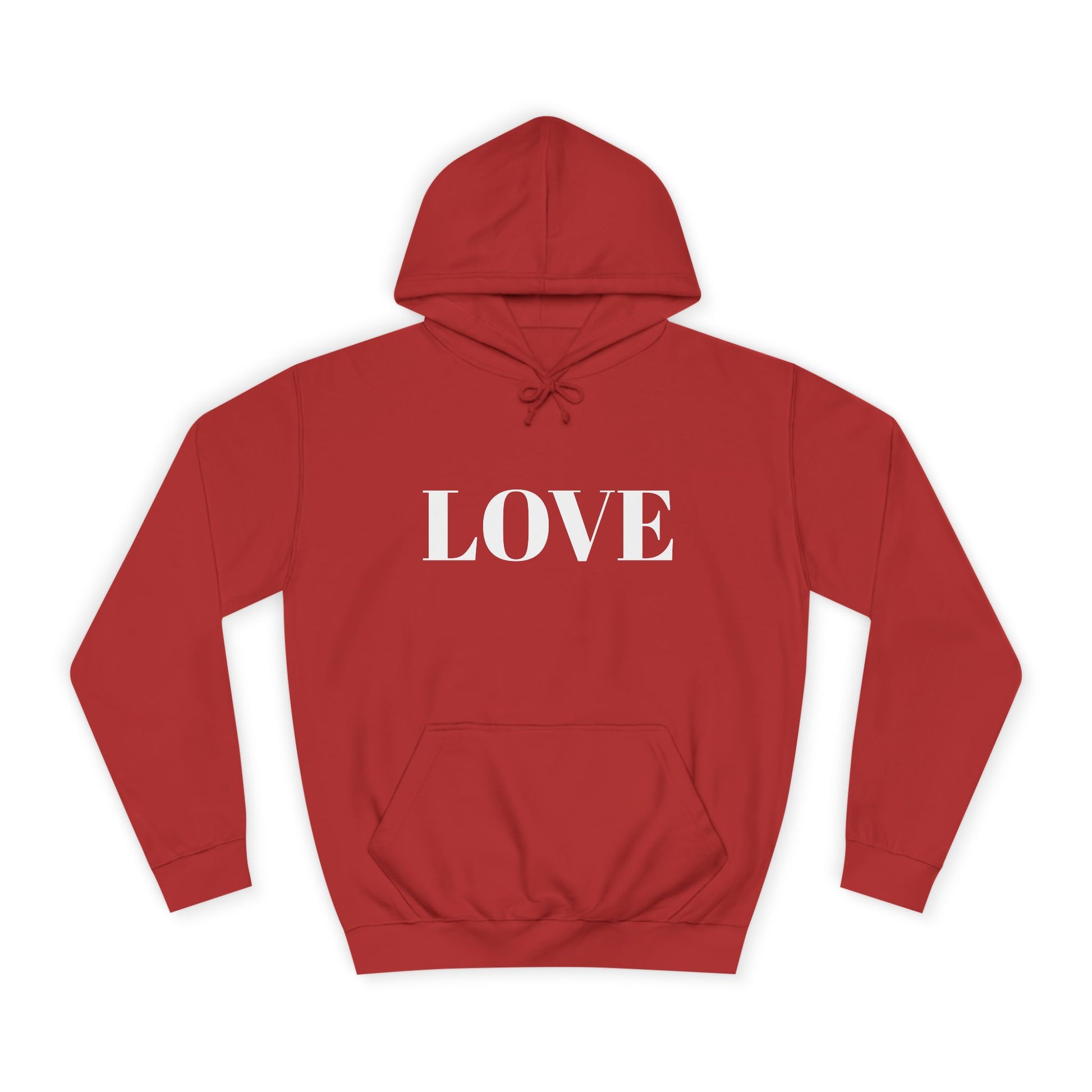 Unisex College Hoodie with Love Design, Casual Gift for Campus Life
