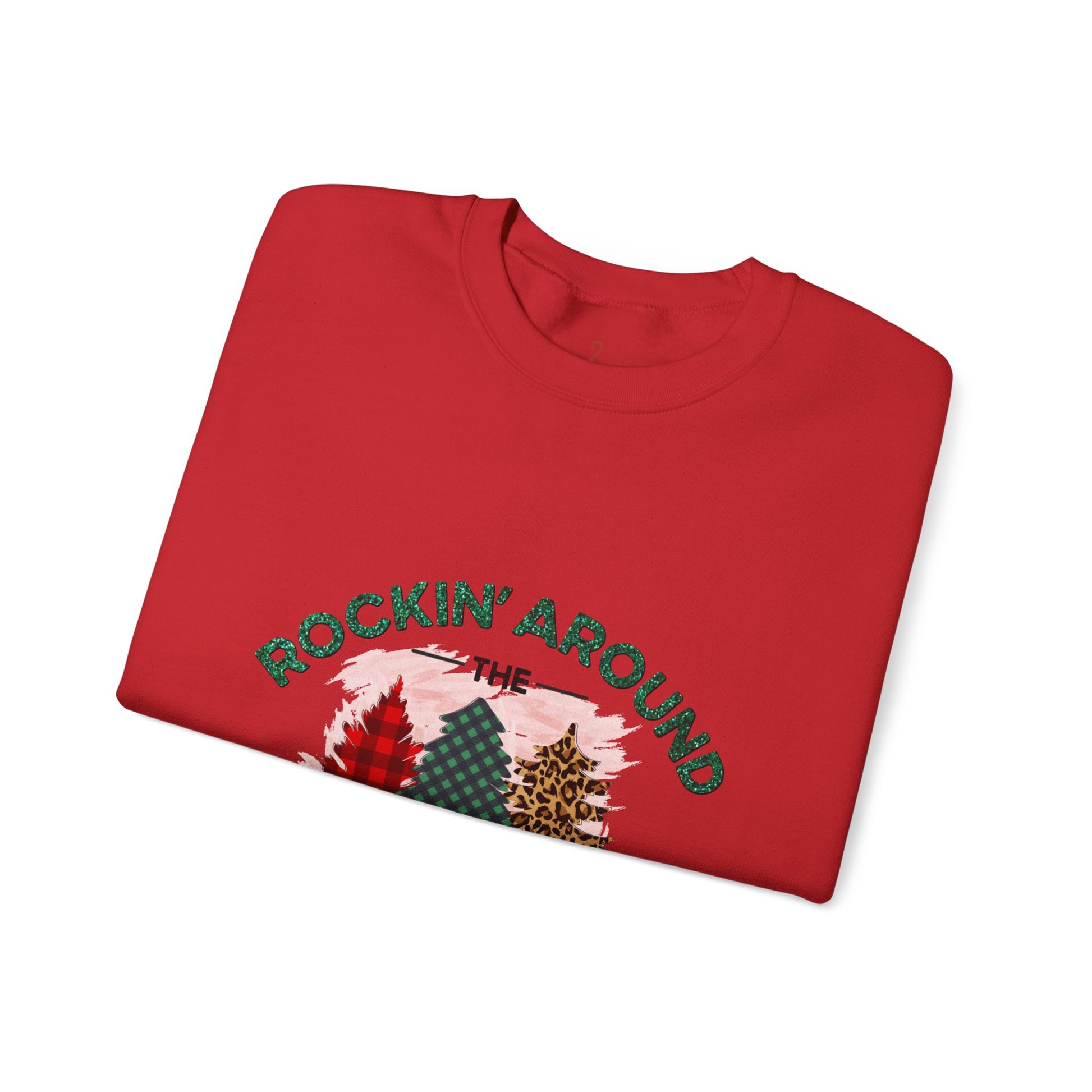 Rockin' Around the Christmas Tree Sweatshirt — Retro Holiday Crewneck