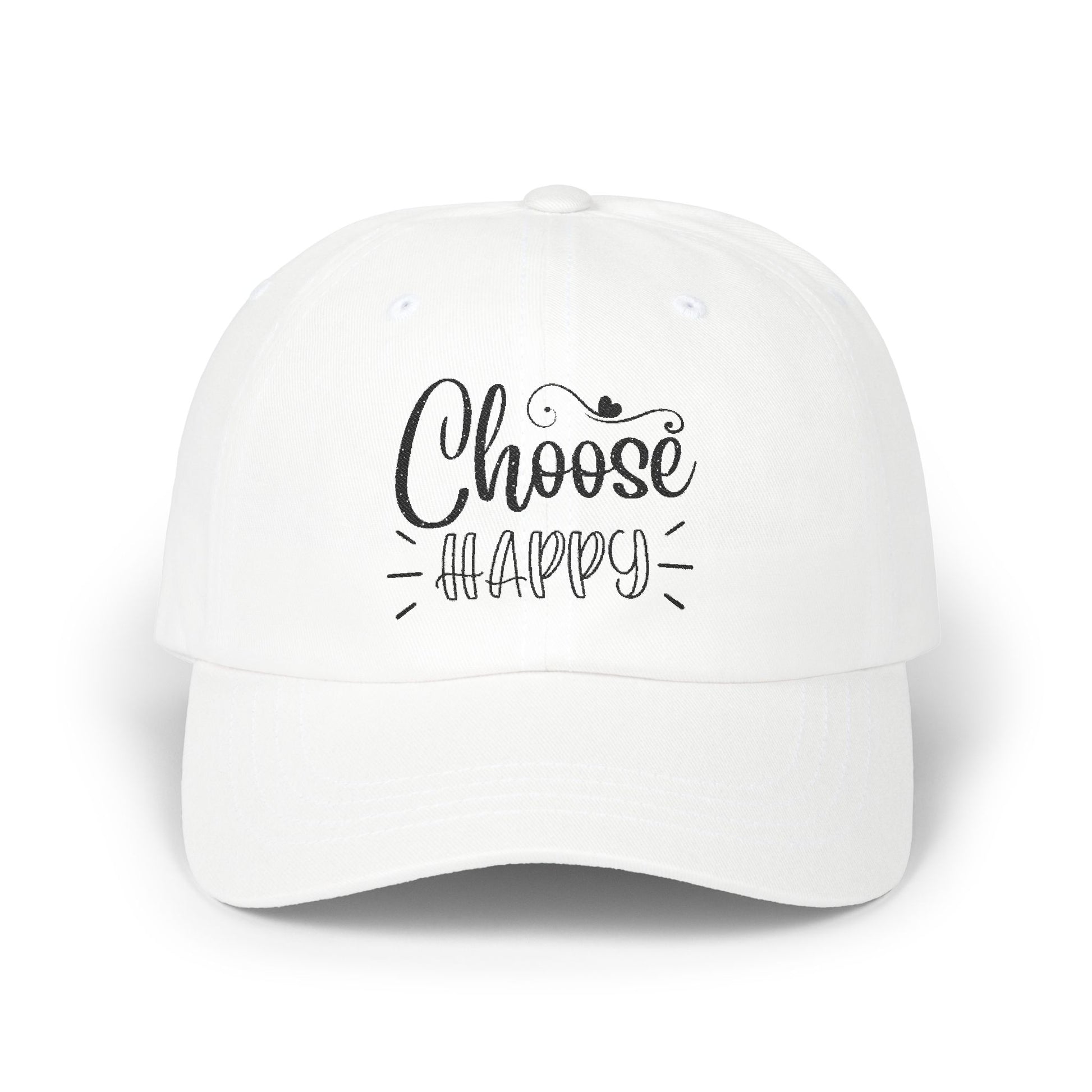 Choose Happy Classic Dad Cap, Inspirational Hat