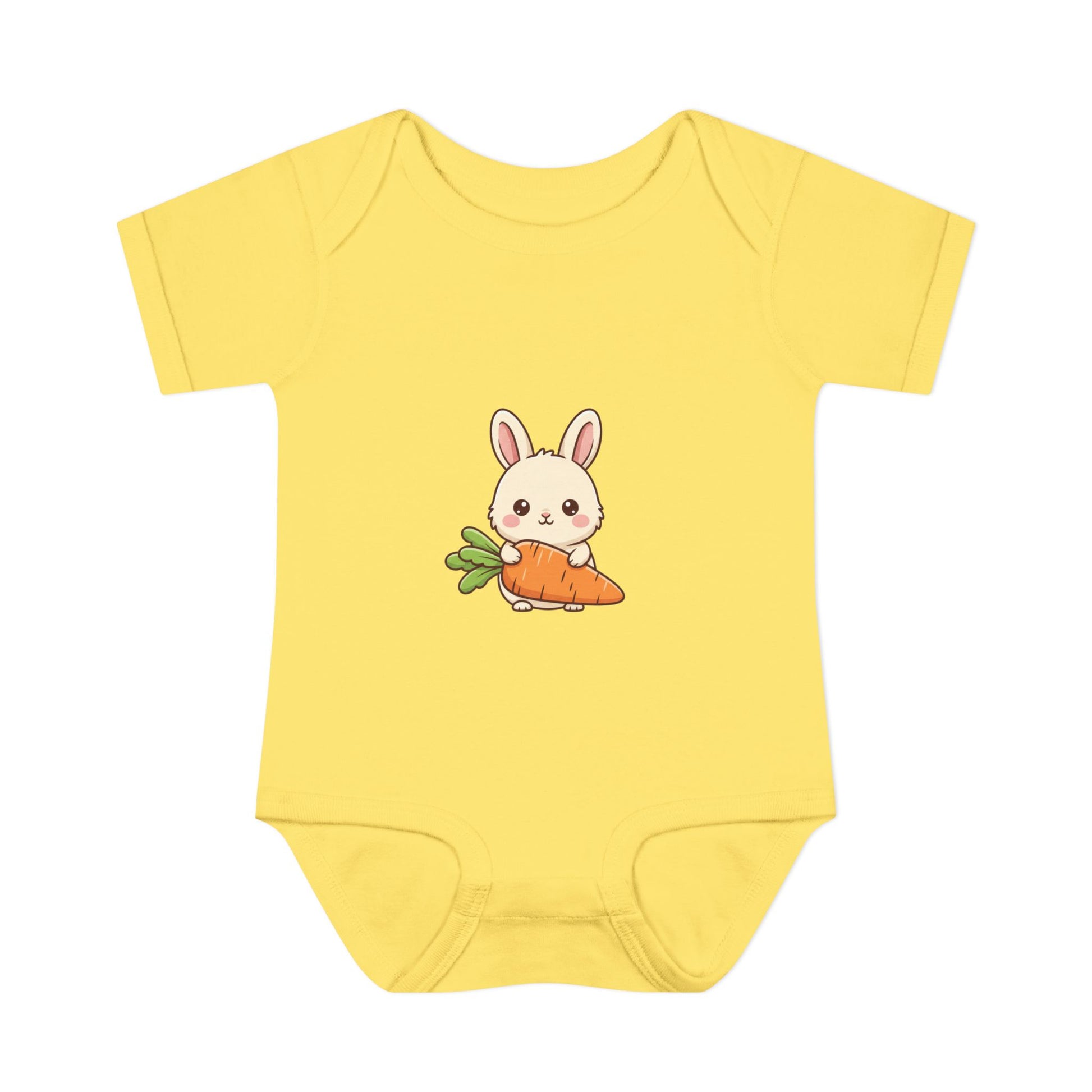 Baby Bodysuit — Cute Bunny with Carrot Infant Onesie