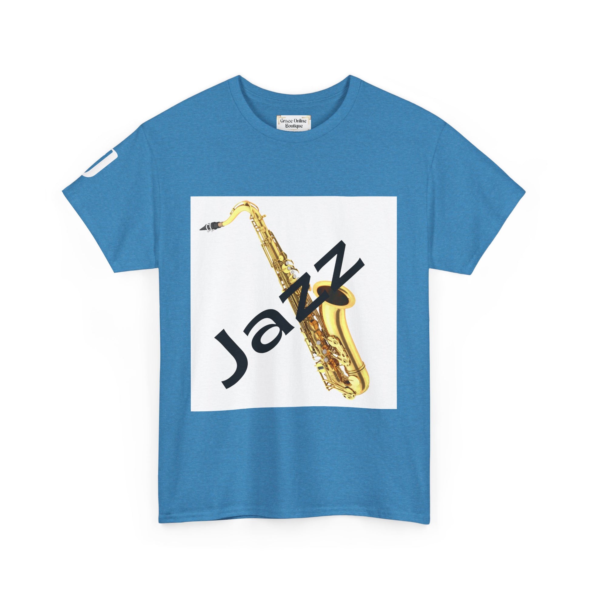 Jazz Saxophone Unisex Heavy Cotton Tee | Music Lover Gift