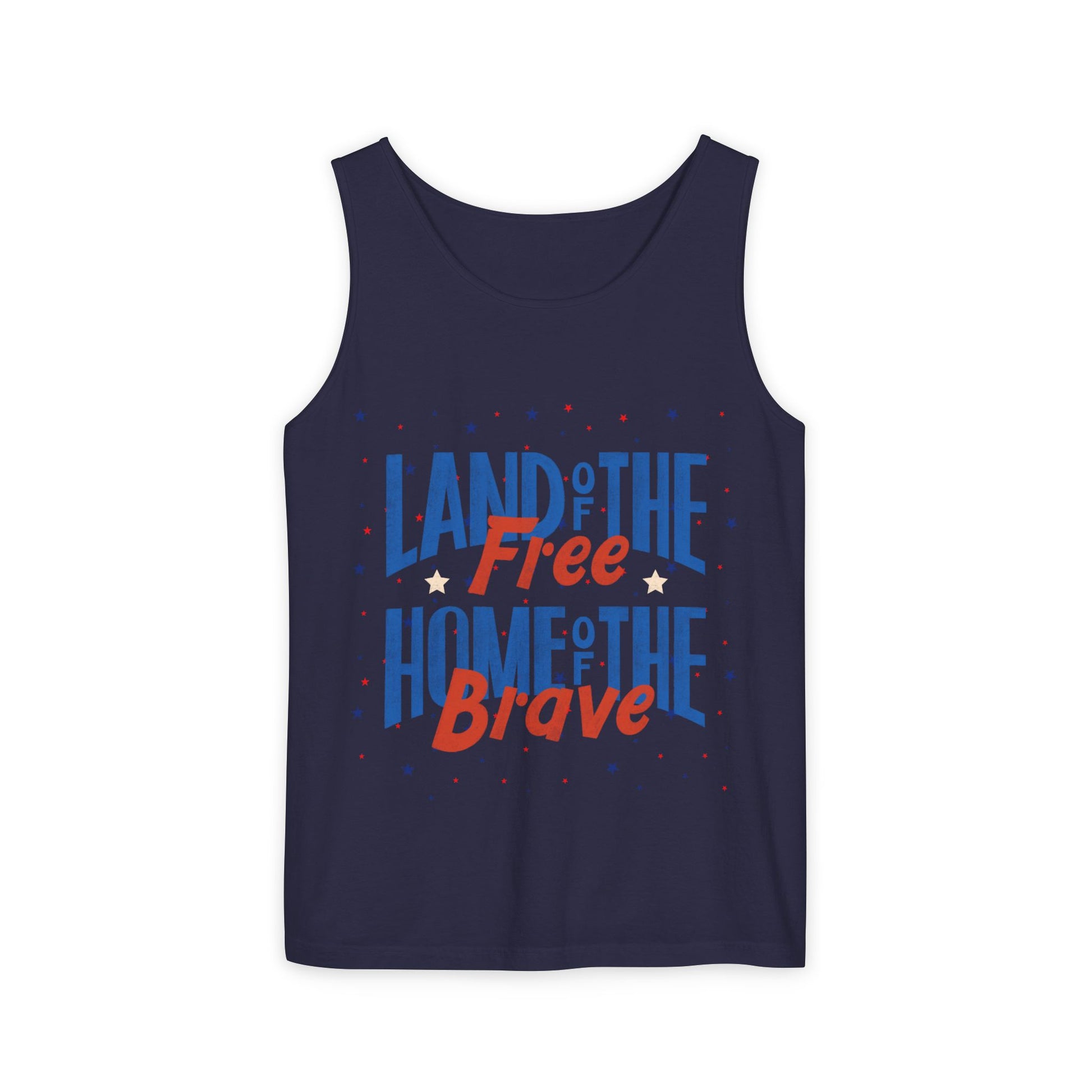 Patriotic "Land of the Free, Home of the Brave" Tank Top