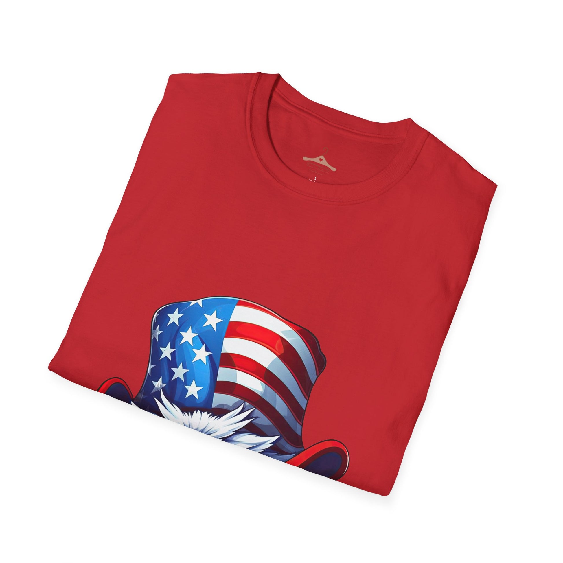 T-Shirt — Patriotic Eagle Hat Graphic (American Flag Cowboy Hat)