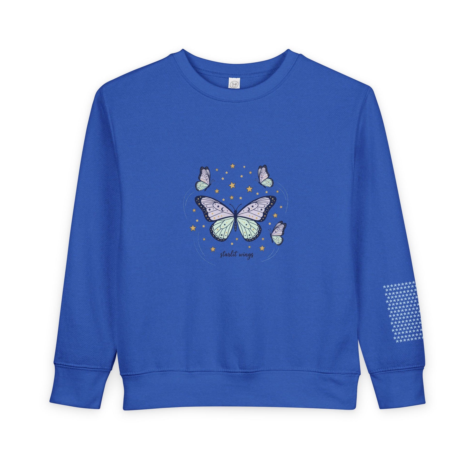 Butterfly Wings Toddler Sweatshirt — Purple Green Cute Kids Pullover
