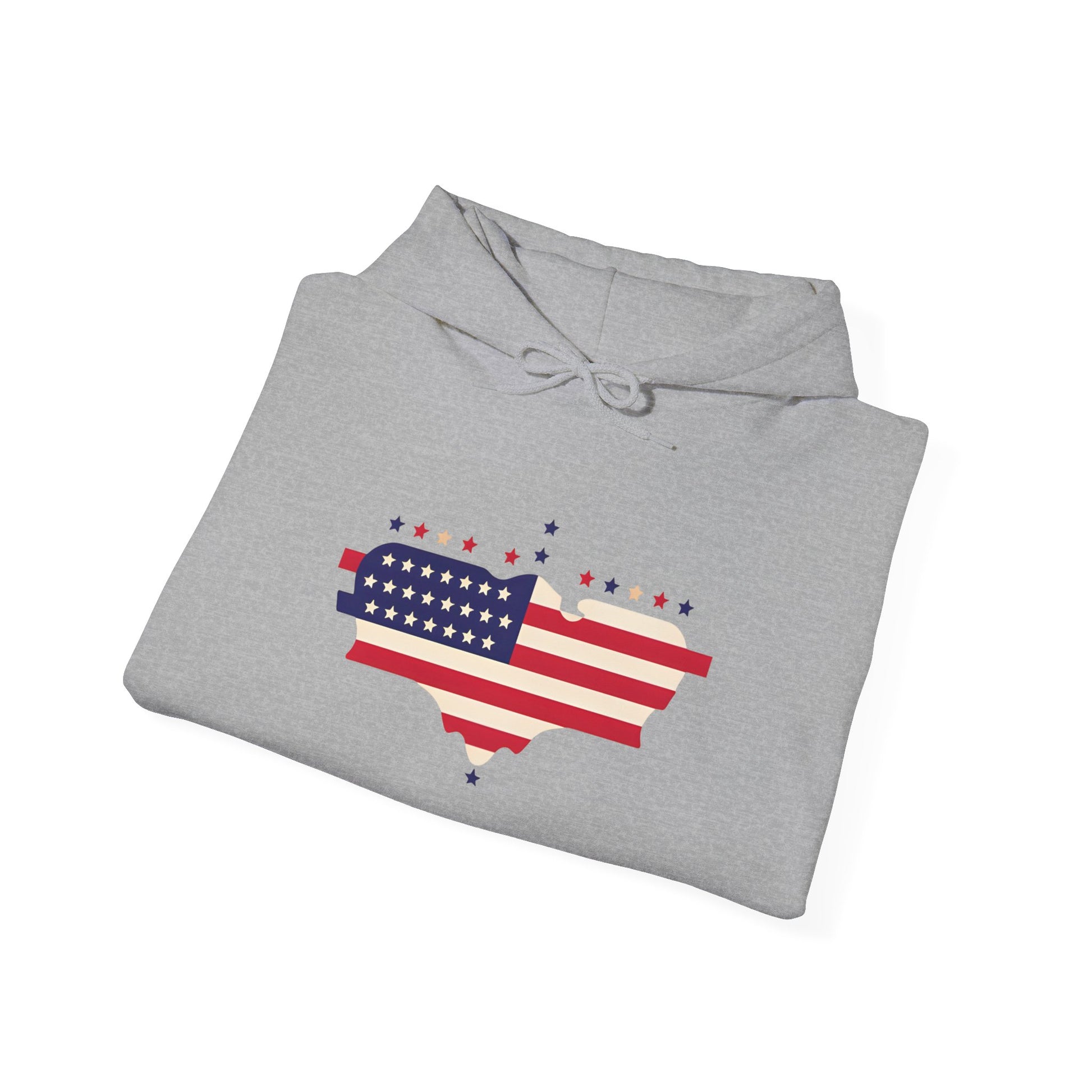 Patriotic Heart Hooded Sweatshirt