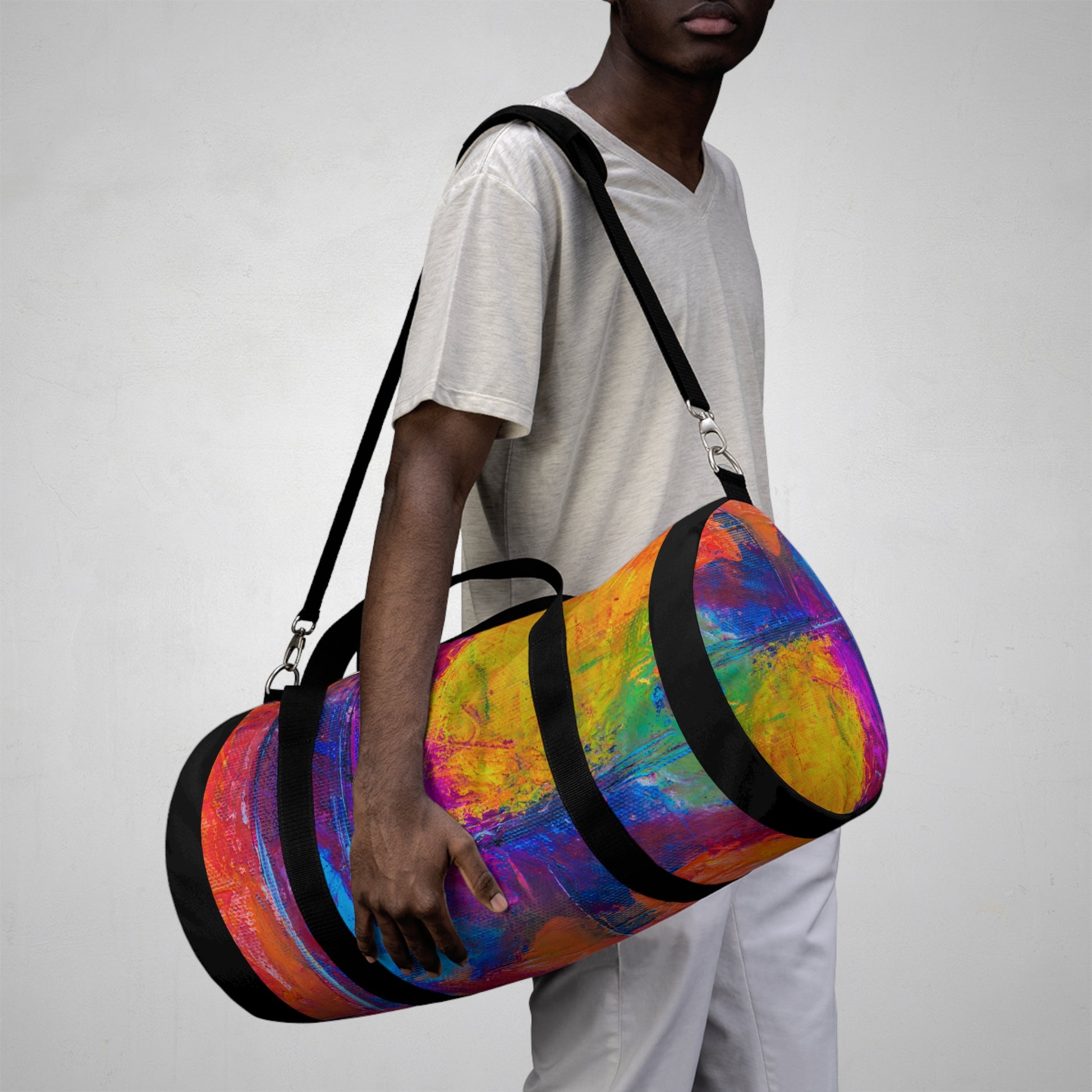 Vibrant Abstract Duffel Bag Colorful Artwork