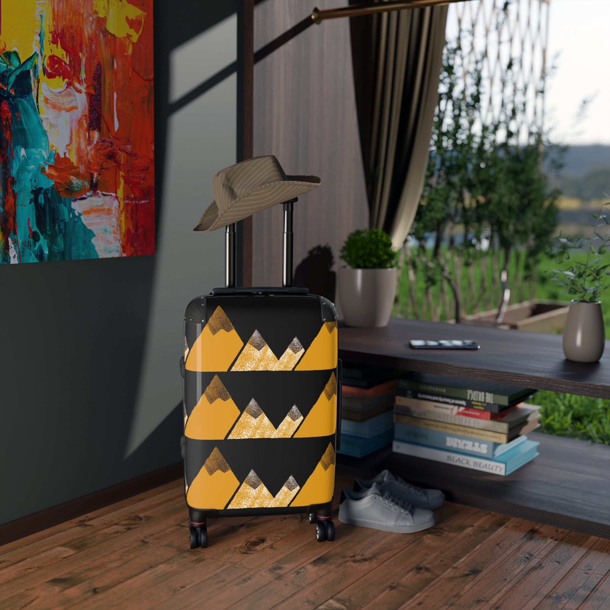 Mountain Pattern Suitcase, Trendy Luggage, Travel Essentials, Travel Gifts, Adventure Gear, Stylish Suitcase, Vacation Suitcase