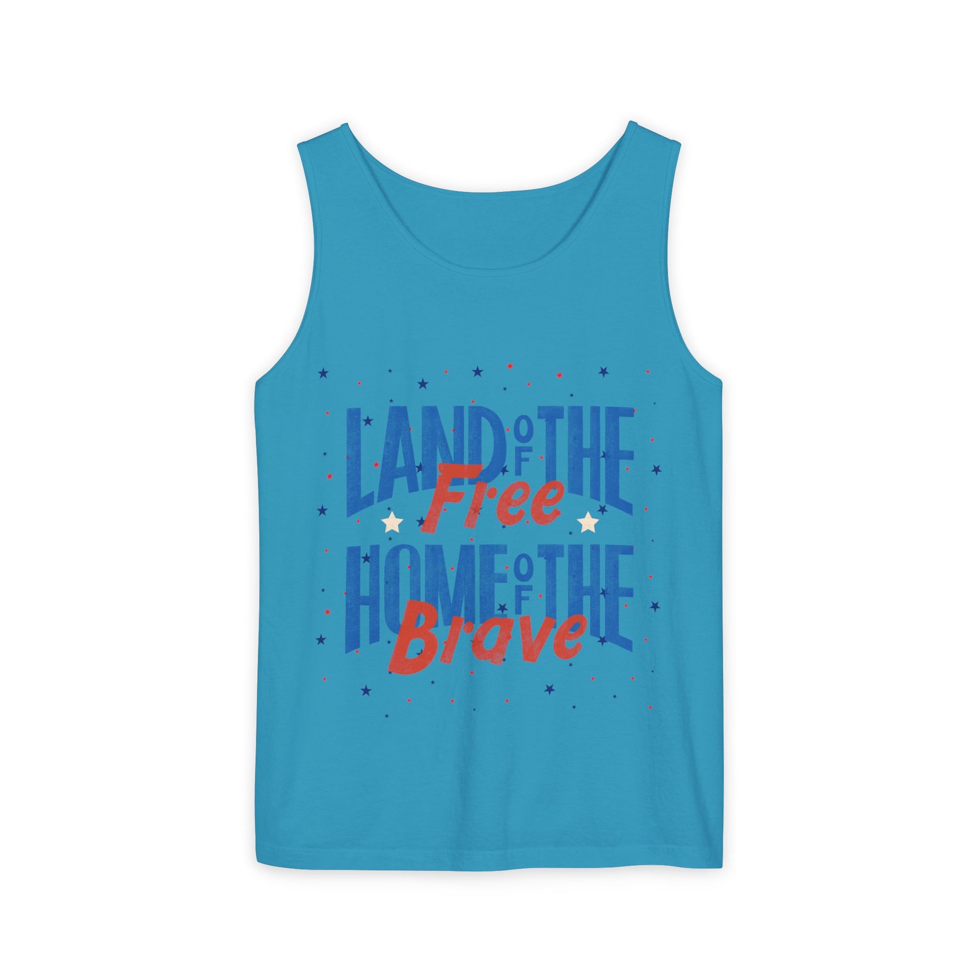 Patriotic "Land of the Free, Home of the Brave" Tank Top