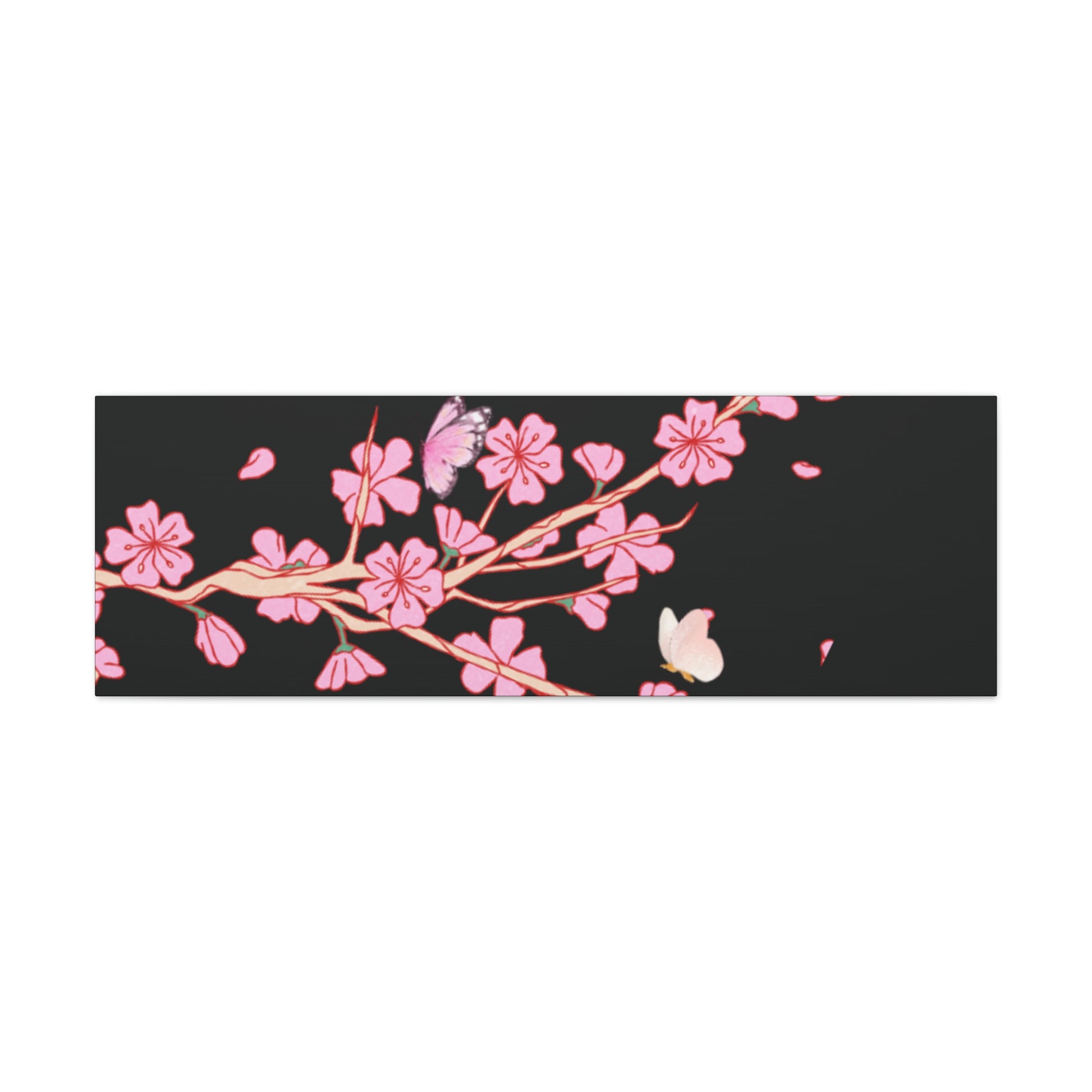 Canvas Wall Art - Spring Flower with Butterflies Home Decor