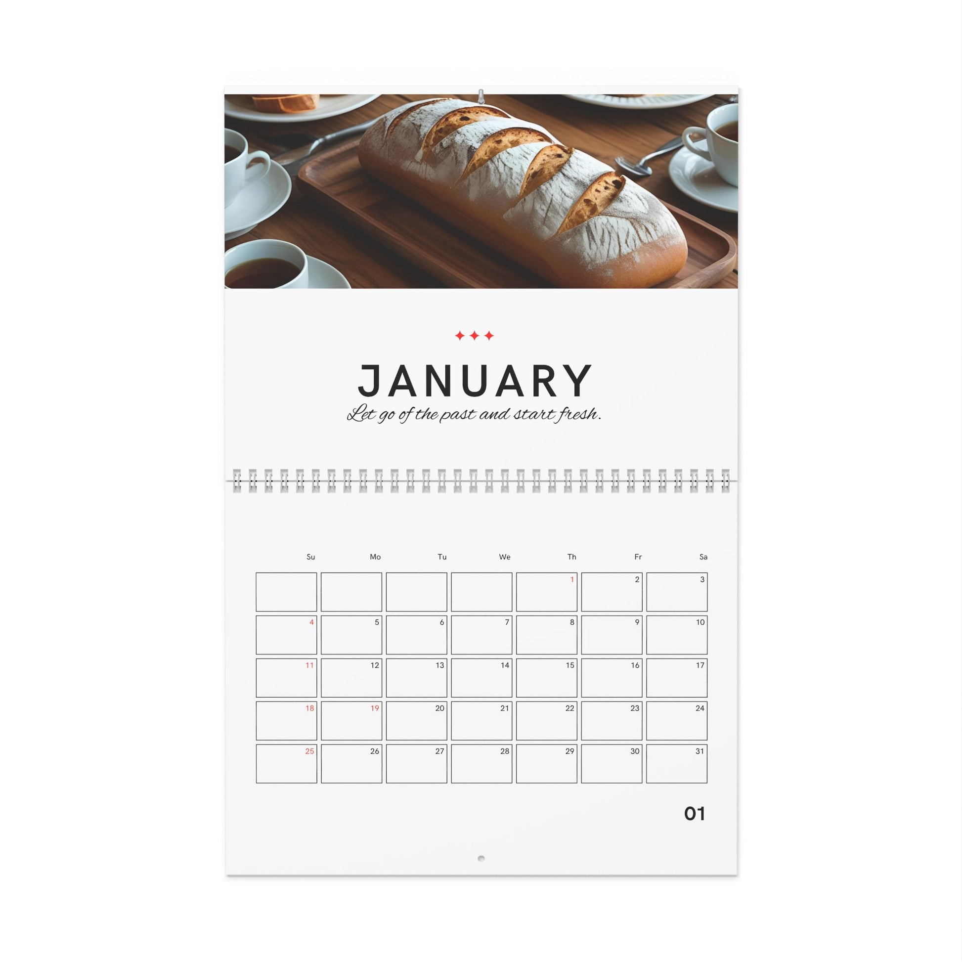 Elegant Wall Calendar - Start Each Month Fresh with Cozy Vibes
