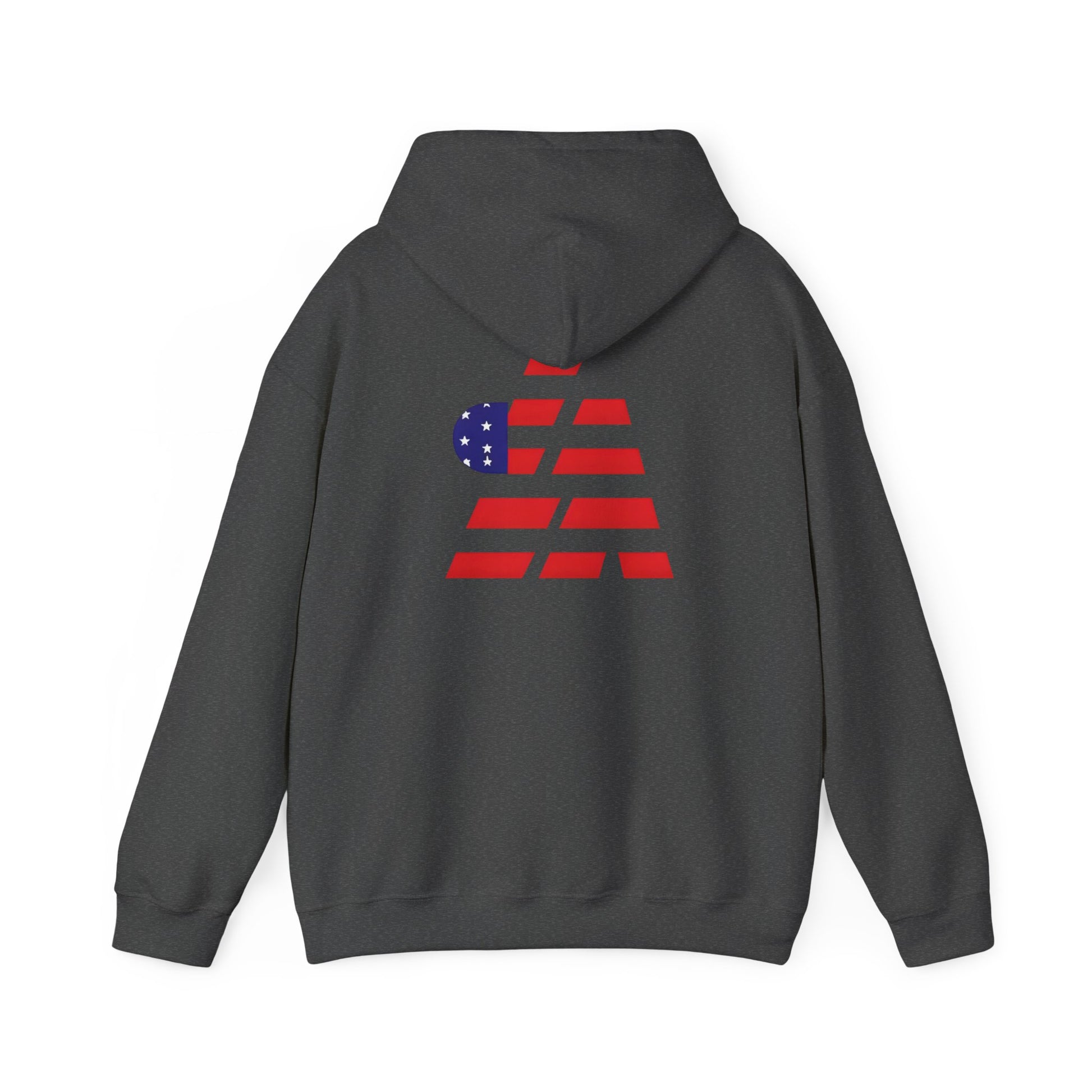 Patriotic Graphic Hoodie - Unisex Heavy Blend Sweatshirt with Flag Design