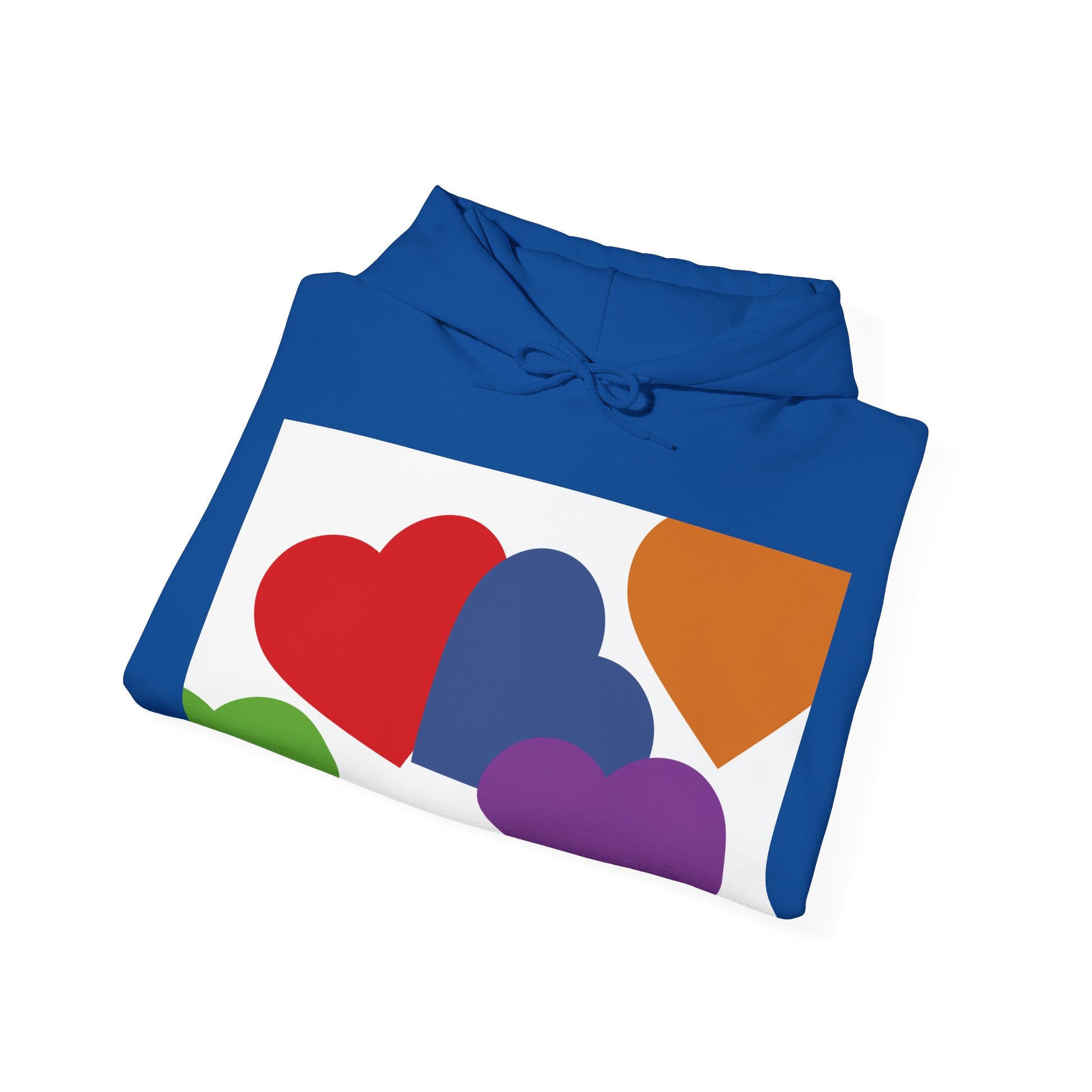 Colorful Heart Hoodie for Couples, Unisex Love Sweatshirt
