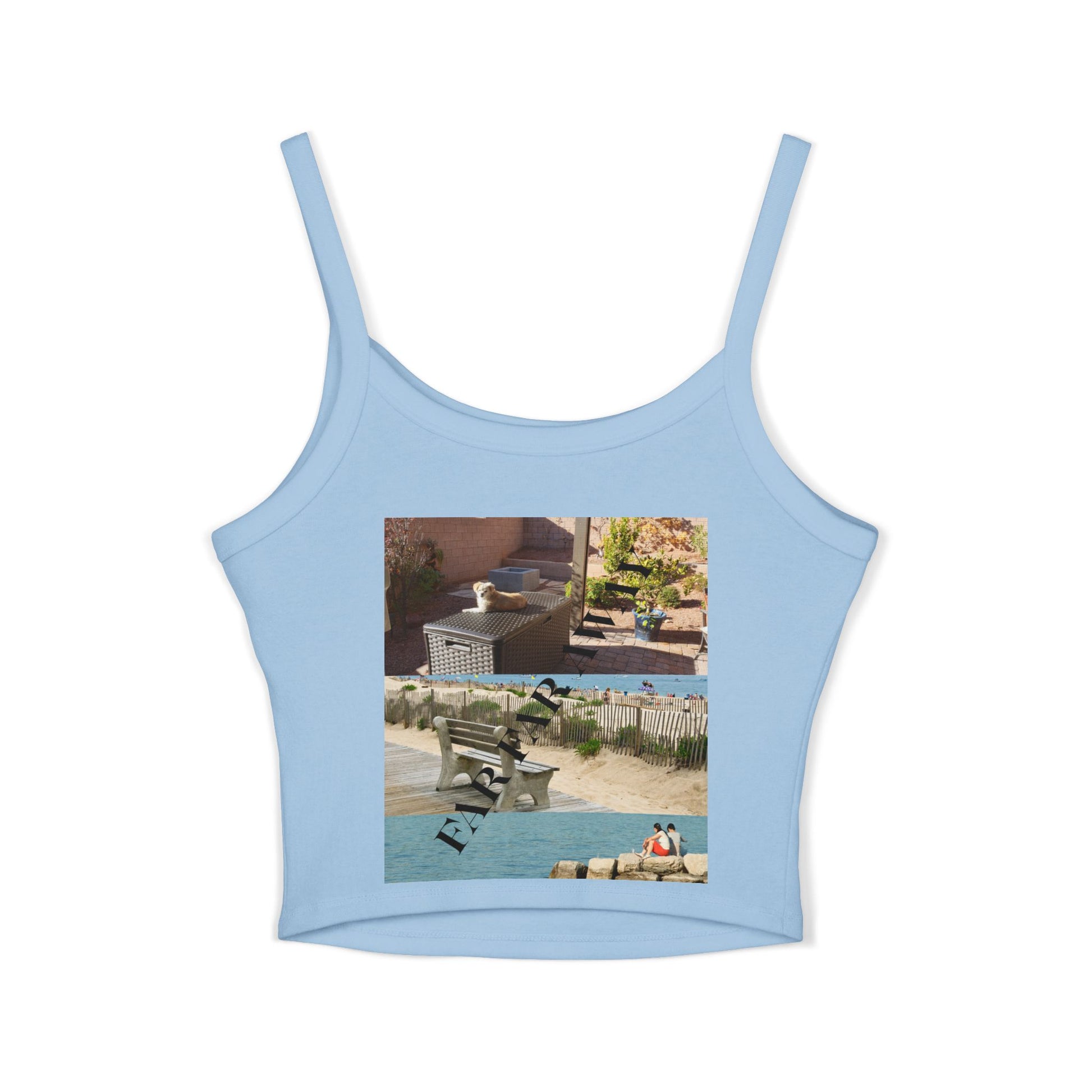 Tank Top — Vintage Poolside Photo Print Crop Tank