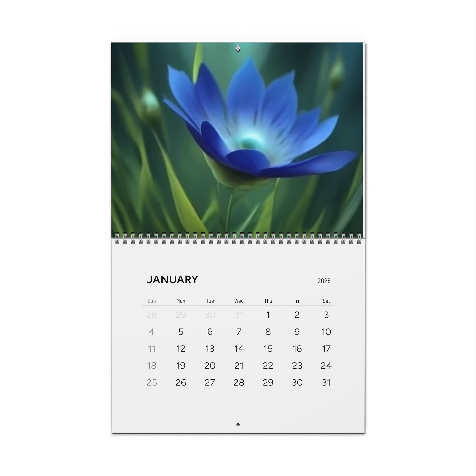 2026 Floral Wall Calendar — Artistic Close-Up Flower Photography Monthly Planner