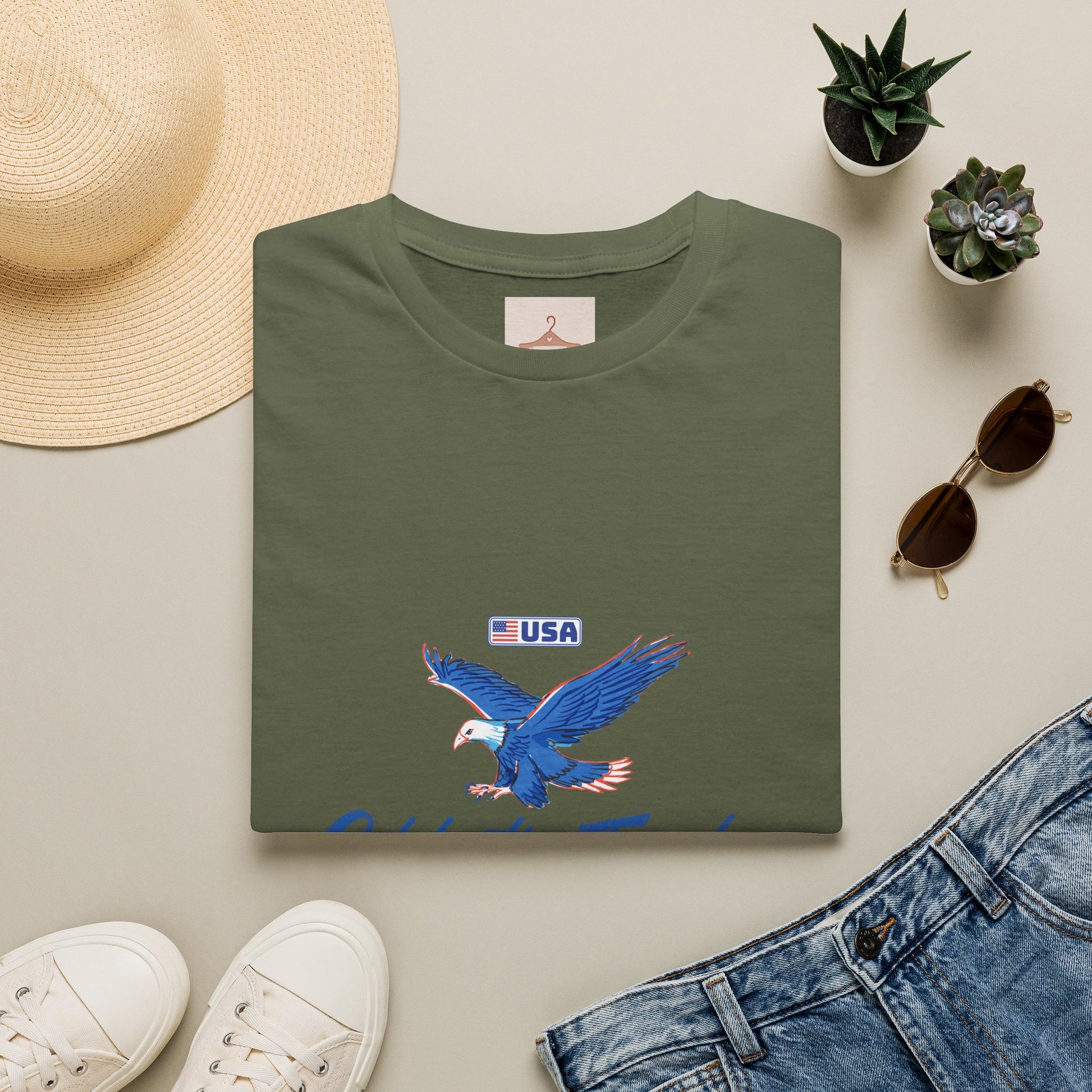 Patriotic Eagle T-Shirt — "Celebrating Freedom" USA Graphic Tee