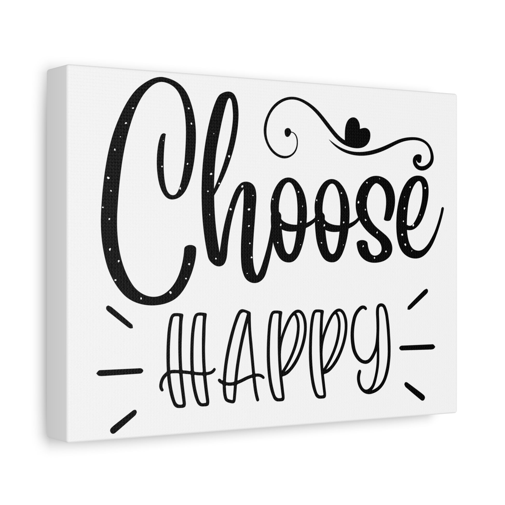 Inspirational Wall Art Canvas, Choose Happy Home Decor, Motivational Artwork for Living Room