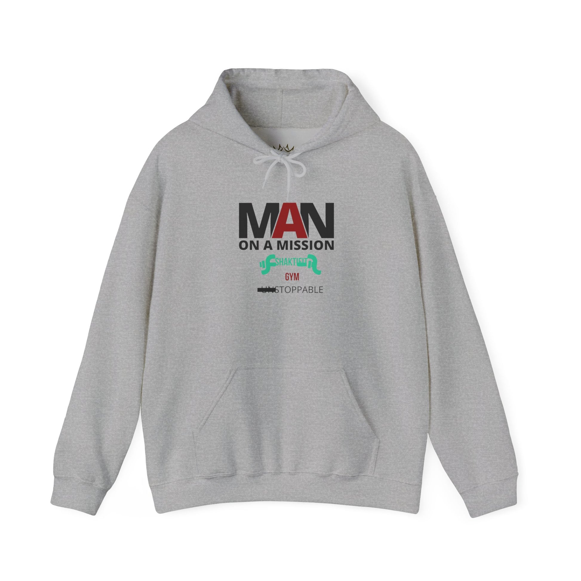 Motivational Hoodie for Men, ‘MAN ON A MISSION’ Sweatshirt