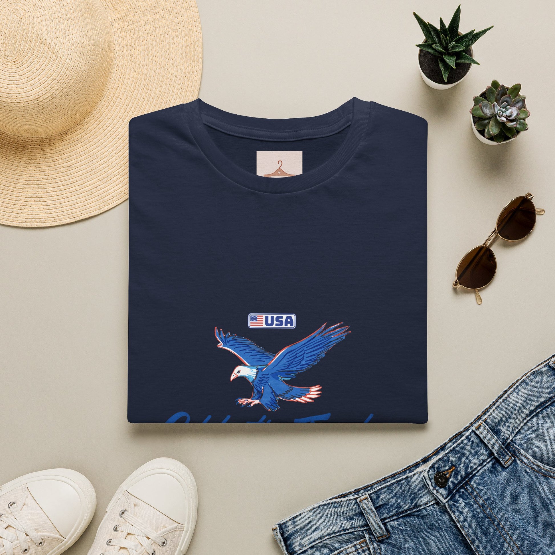 Patriotic Eagle T-Shirt — "Celebrating Freedom" USA Graphic Tee