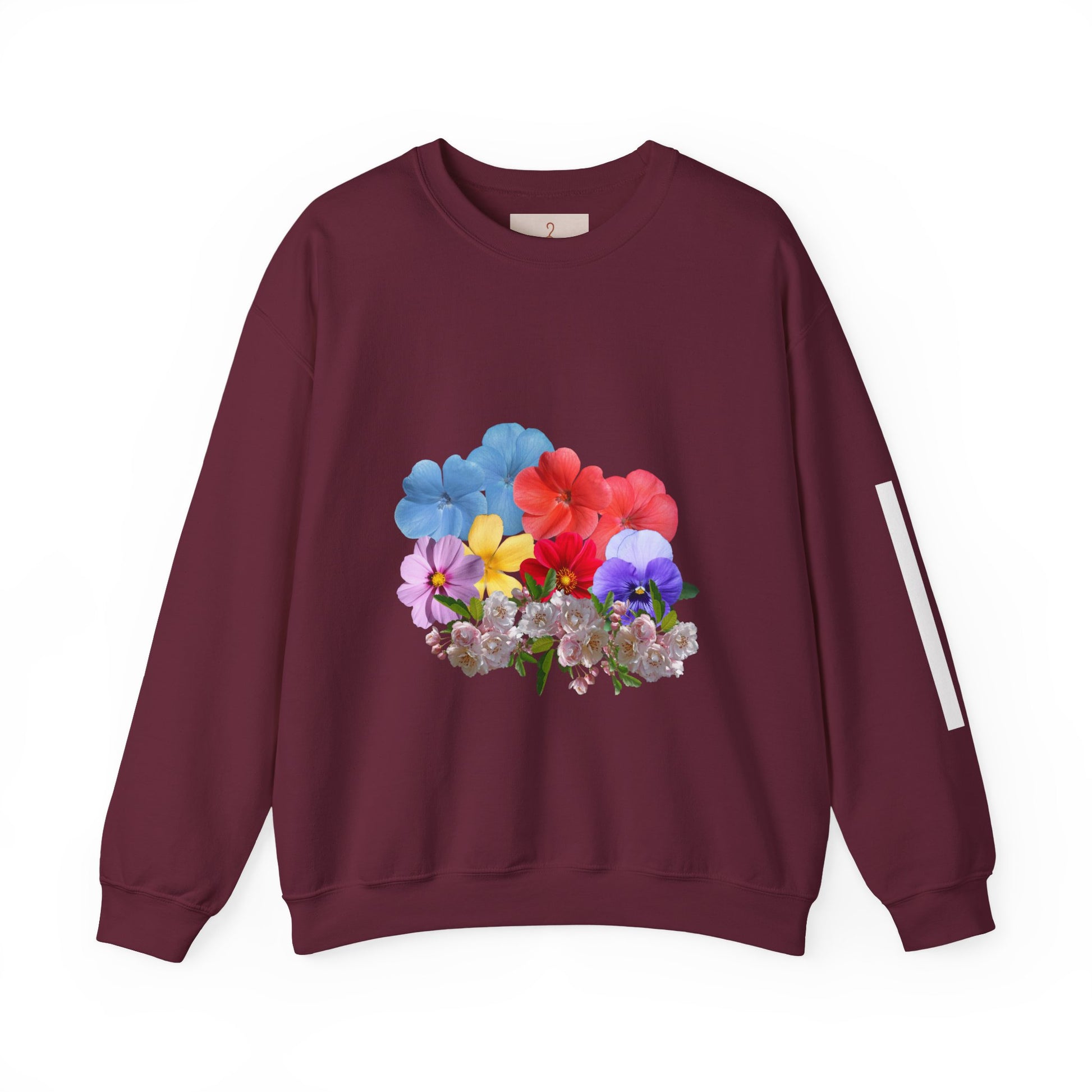 Floral Art Crewneck Sweatshirt - Cozy Unisex Pullover for Trendy Styles, Spring Fashion, Gift for Her, Casual Wear, Everyday Comfort