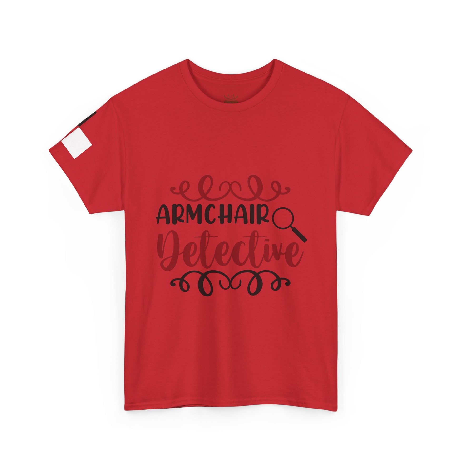 Armchair Detective Unisex Heavy Cotton Tee, Cozy Mystery Reader Gift