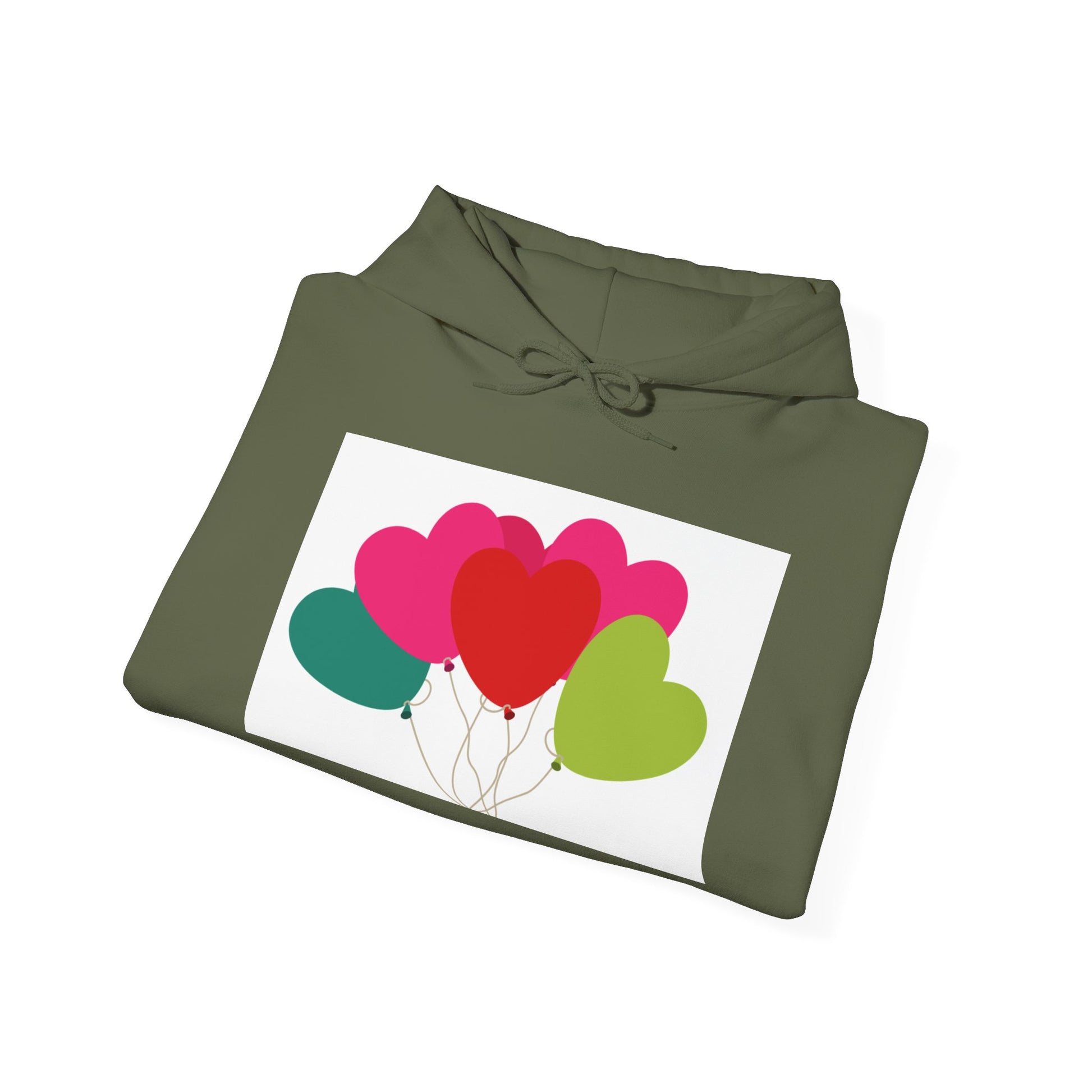 Heart Balloon Unisex Hoodie | Cozy Gift for Valentine's Day