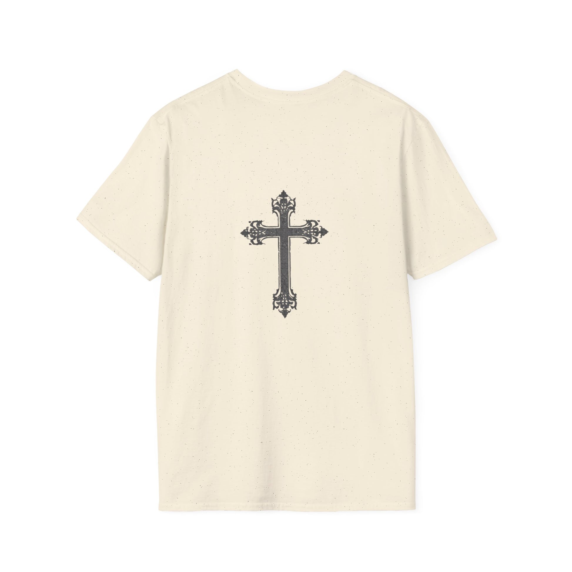 Ornate Gothic Cross T-Shirt - Vintage Religious Graphic Tee