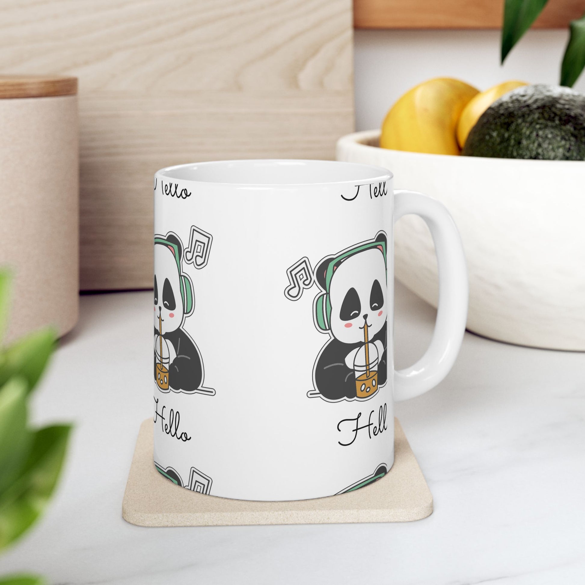 Cute Panda Hello Ceramic Mug - Perfect for Coffee Lovers