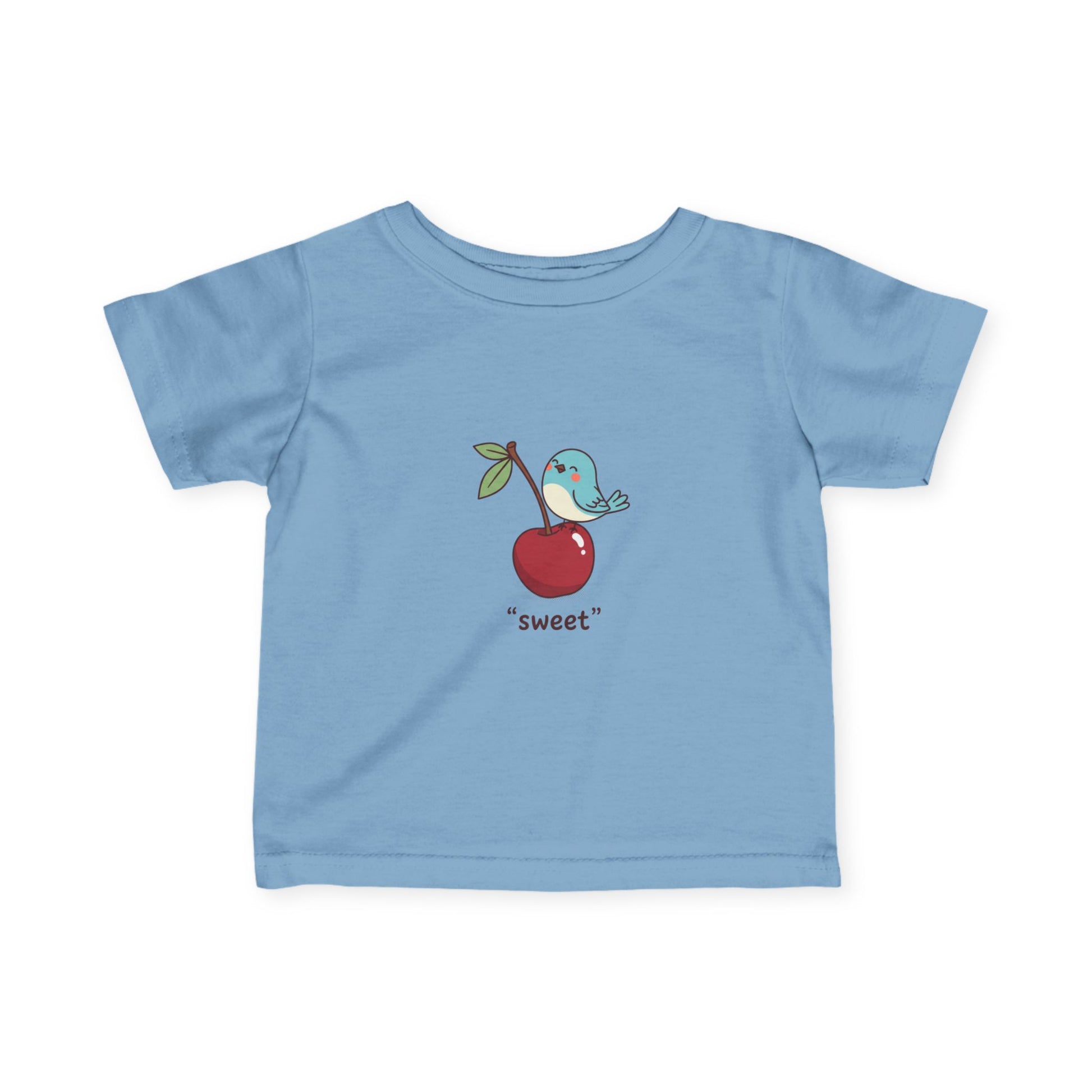 Infant Tee - 'Sweet' Blue Bird on Apple Baby Shirt