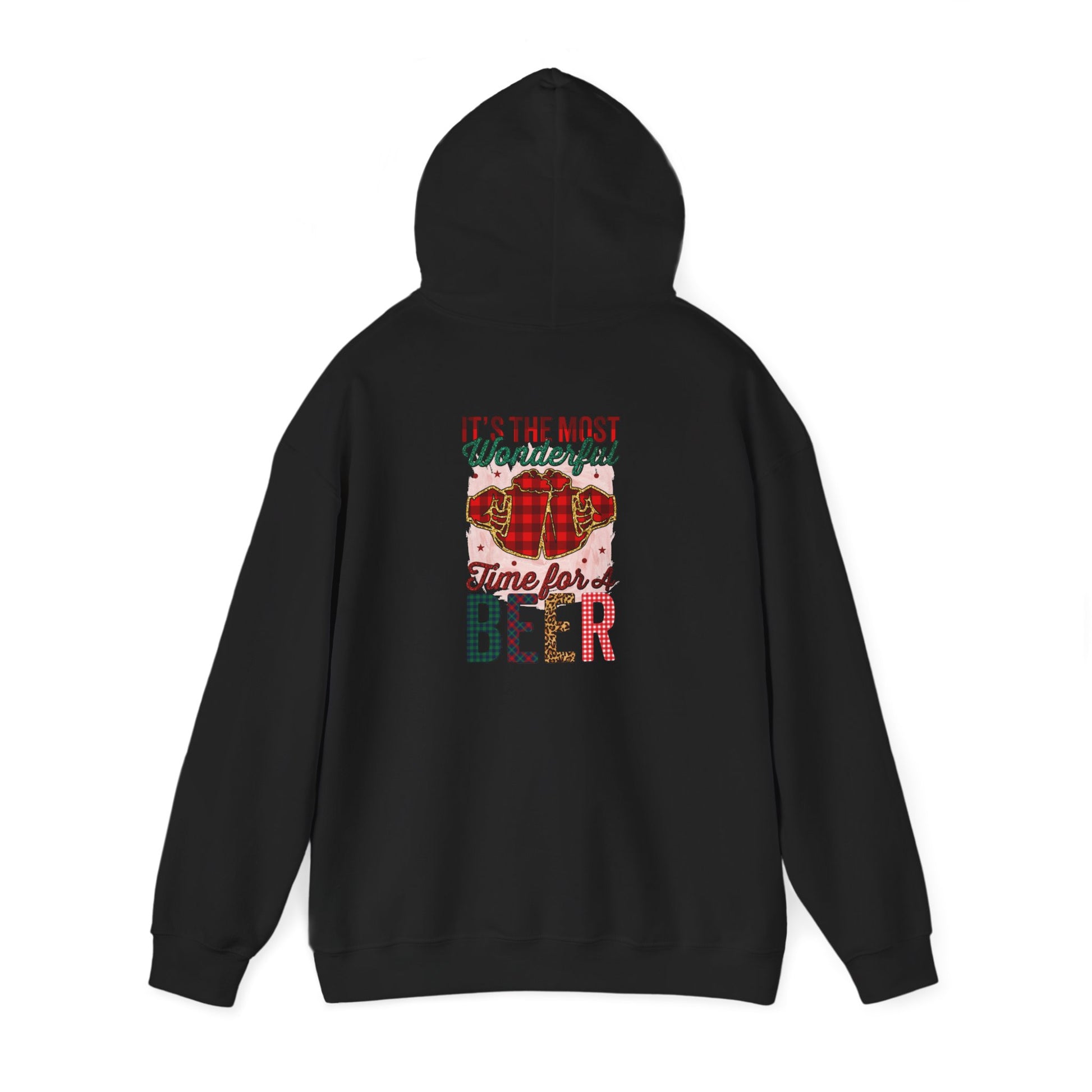 Beer Time Christmas Hoodie – Holiday Santa Beer Graphic Sweatshirt