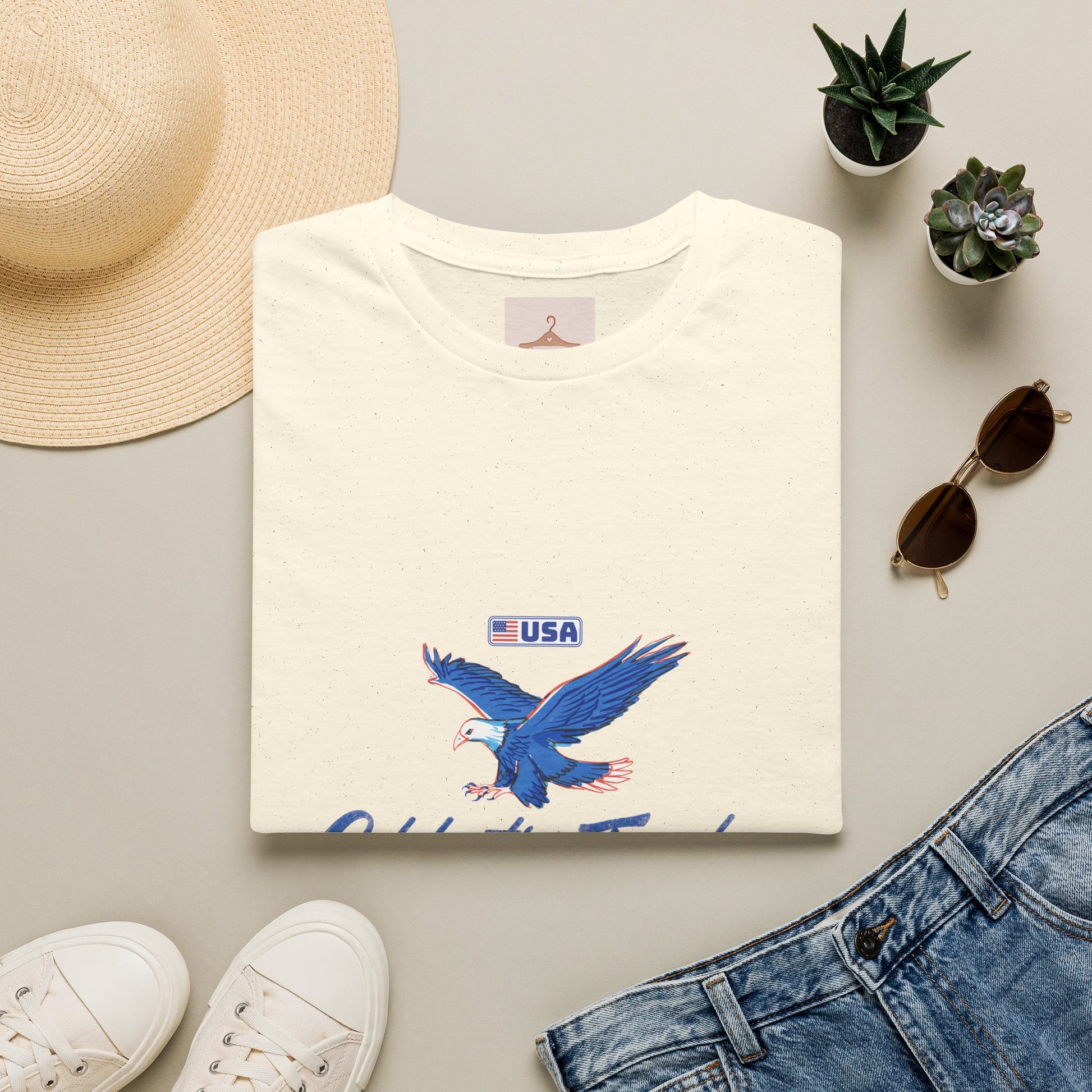 Patriotic Eagle T-Shirt — "Celebrating Freedom" USA Graphic Tee