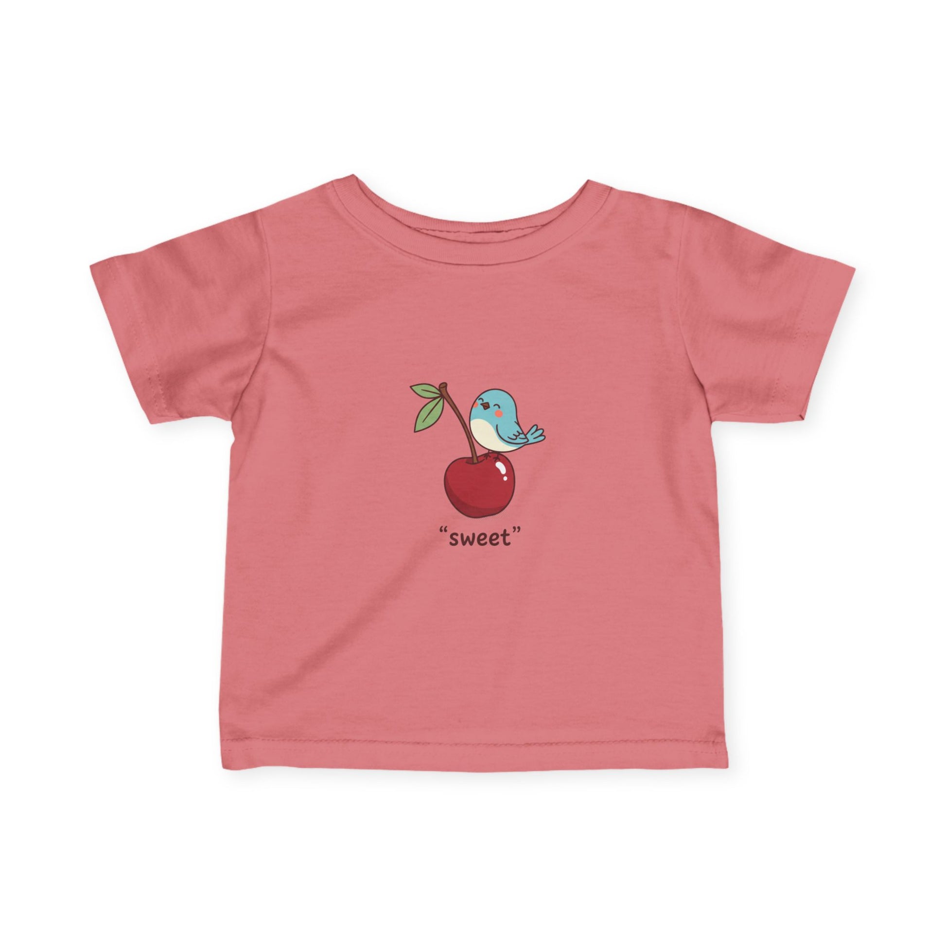 Infant Tee - 'Sweet' Blue Bird on Apple Baby Shirt