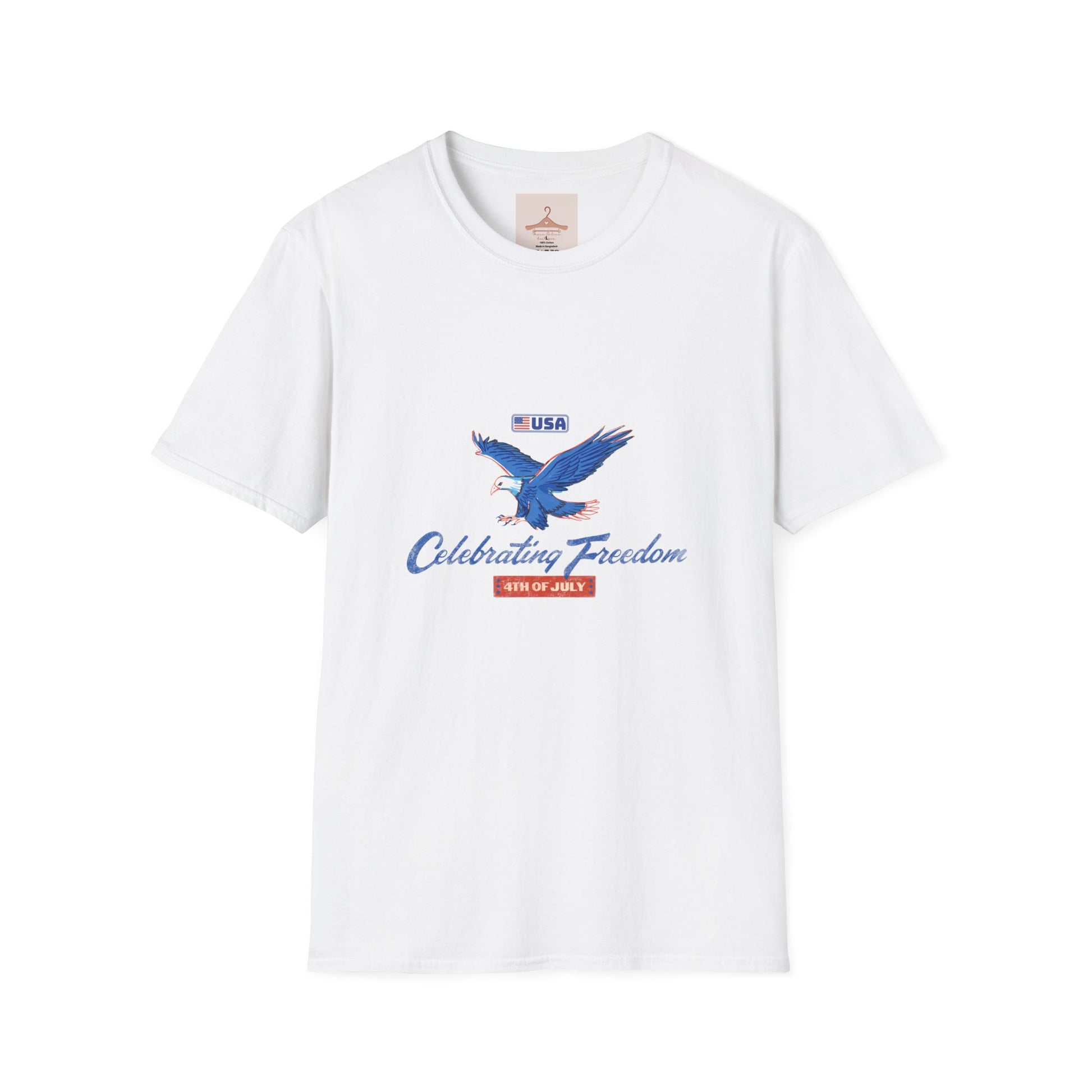 Patriotic Eagle T-Shirt — "Celebrating Freedom" USA Graphic Tee