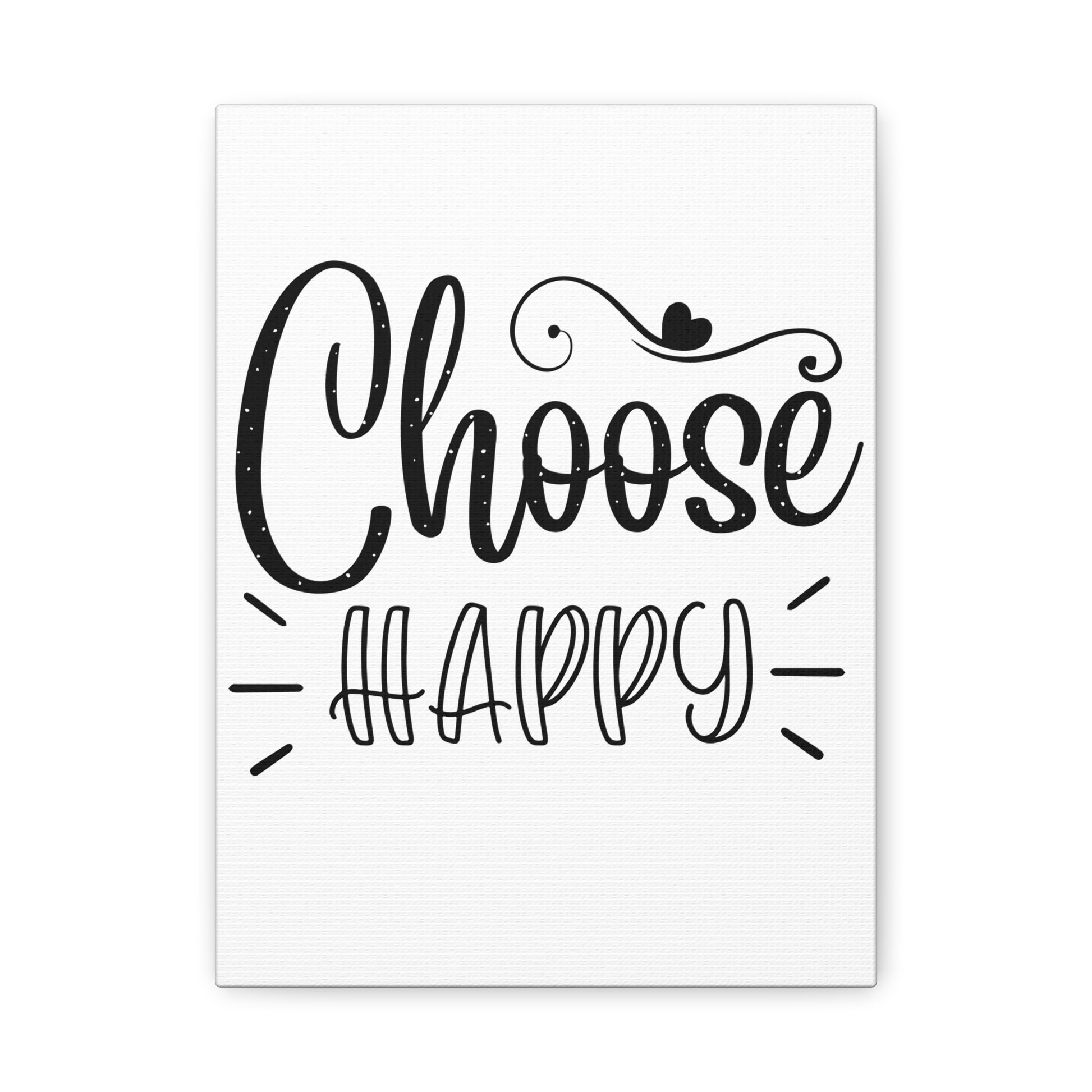 Inspirational Wall Art Canvas, Choose Happy Home Decor, Motivational Artwork for Living Room
