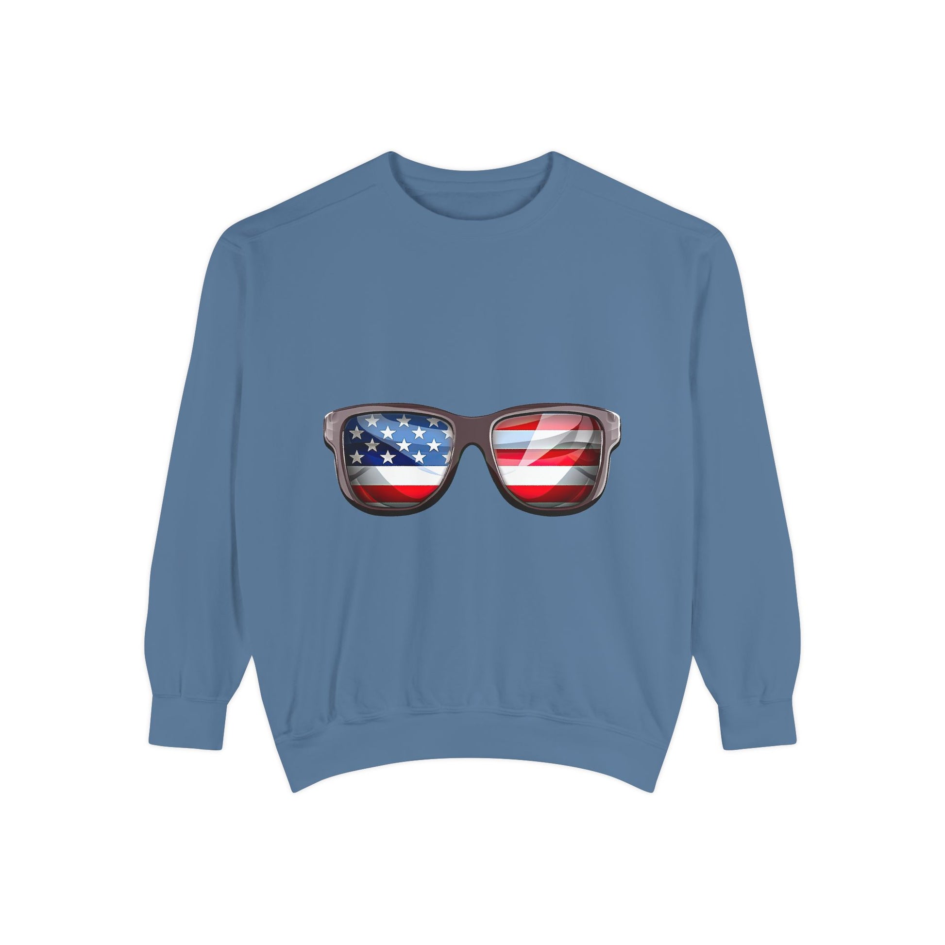 American Flag Sunglasses Sweatshirt — Patriotic Crewneck for 4th of July
