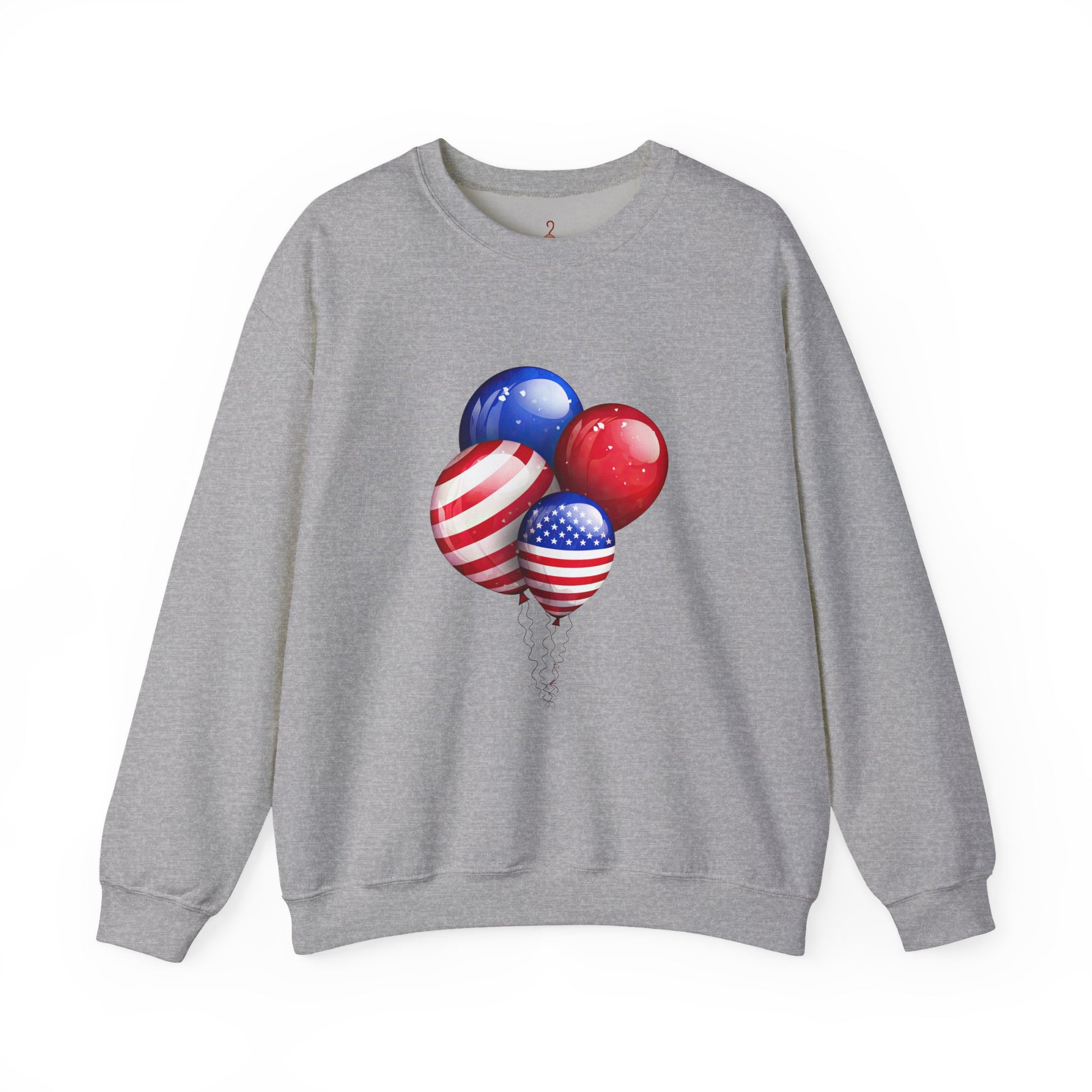 Patriotic Balloons Crewneck Sweatshirt – USA Flag 4th of July Pullover