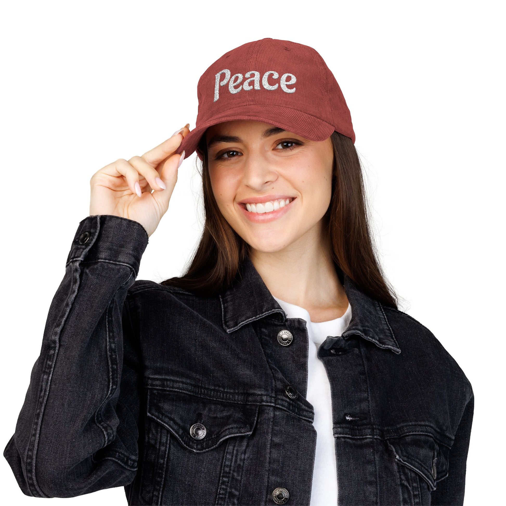 Vintage Corduroy Peace Cap, Hipster Hat
