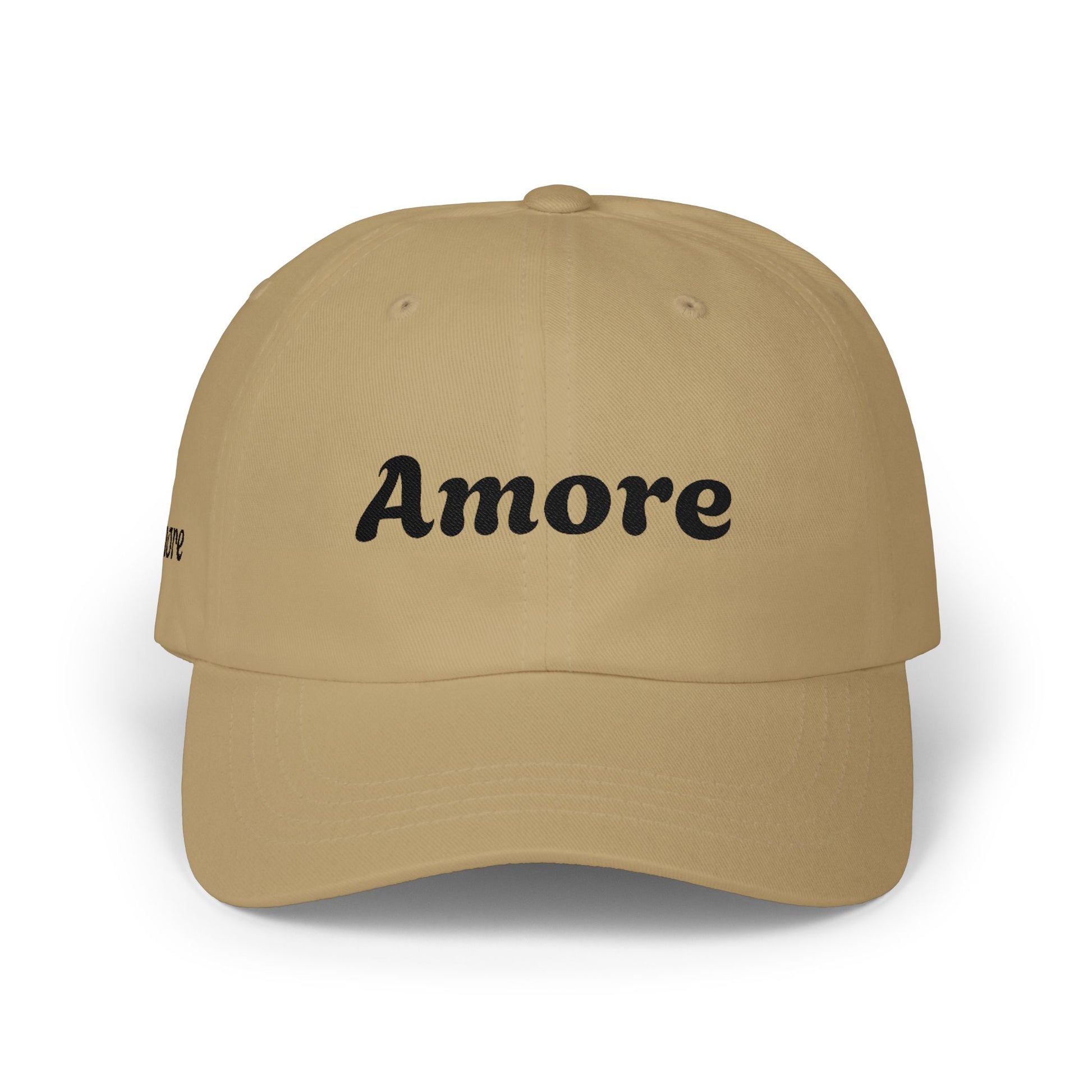 Amore Embroidered Dad Cap — Minimalist Romance Baseball Hat
