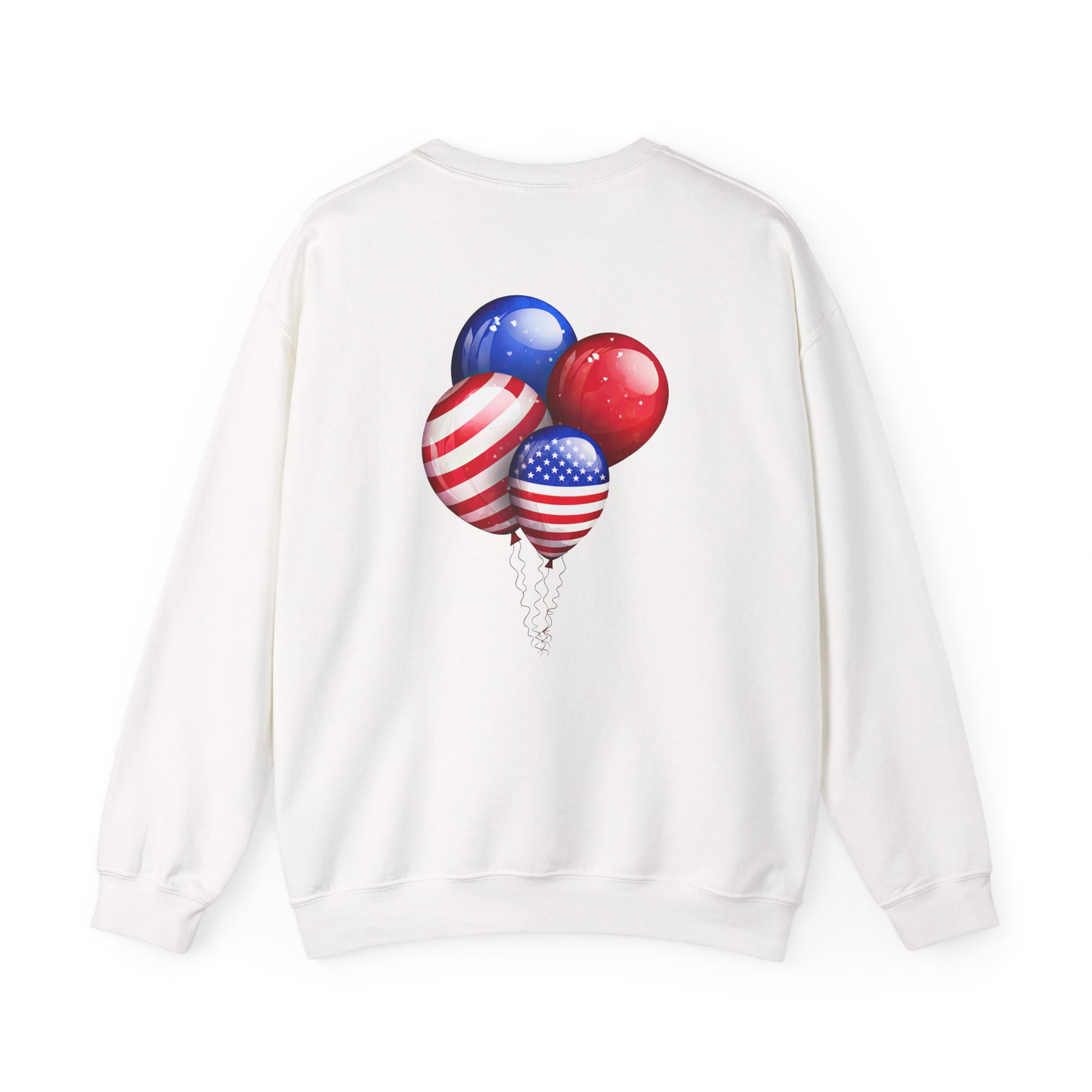 Patriotic Balloons Crewneck Sweatshirt – USA Flag 4th of July Pullover
