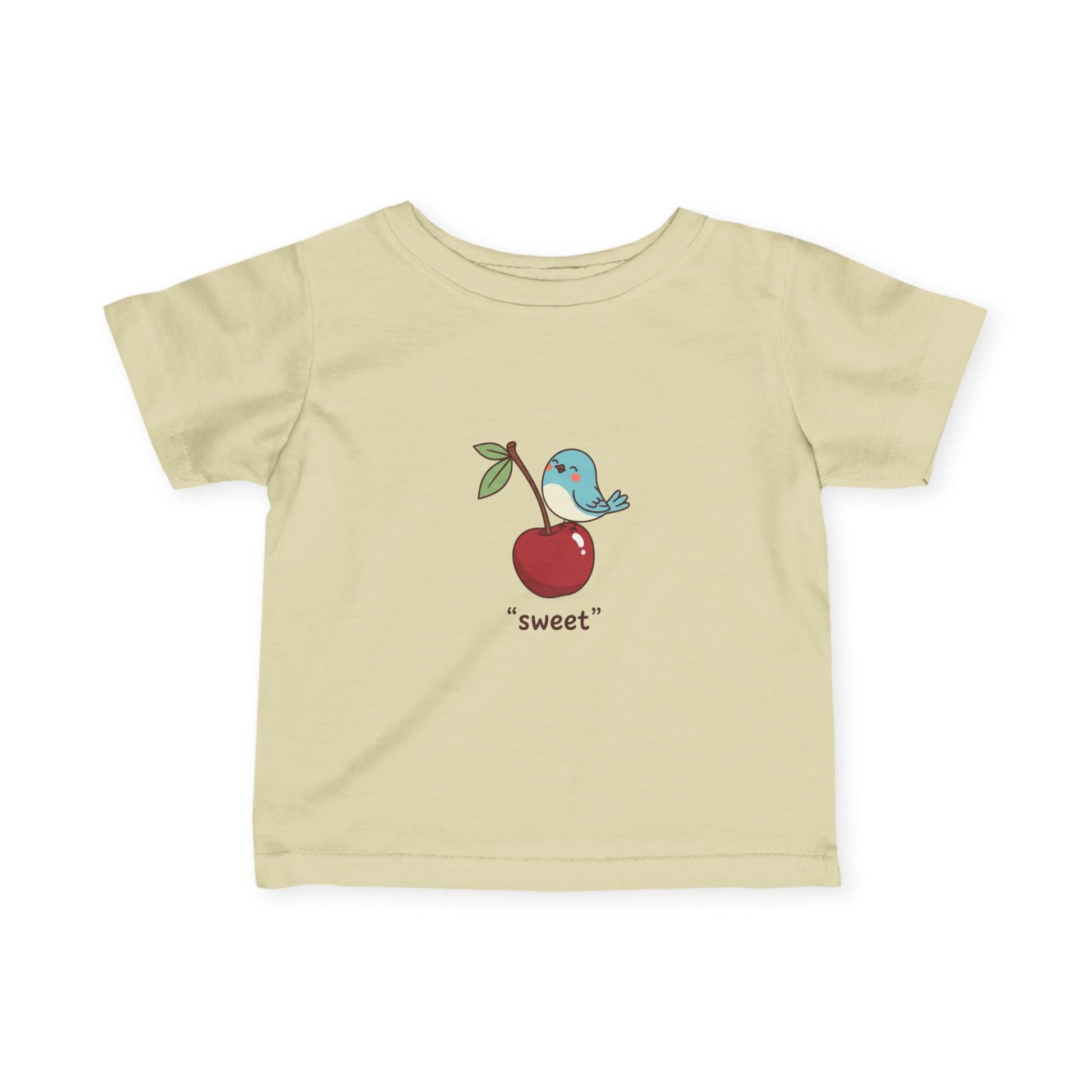 Infant Tee - 'Sweet' Blue Bird on Apple Baby Shirt
