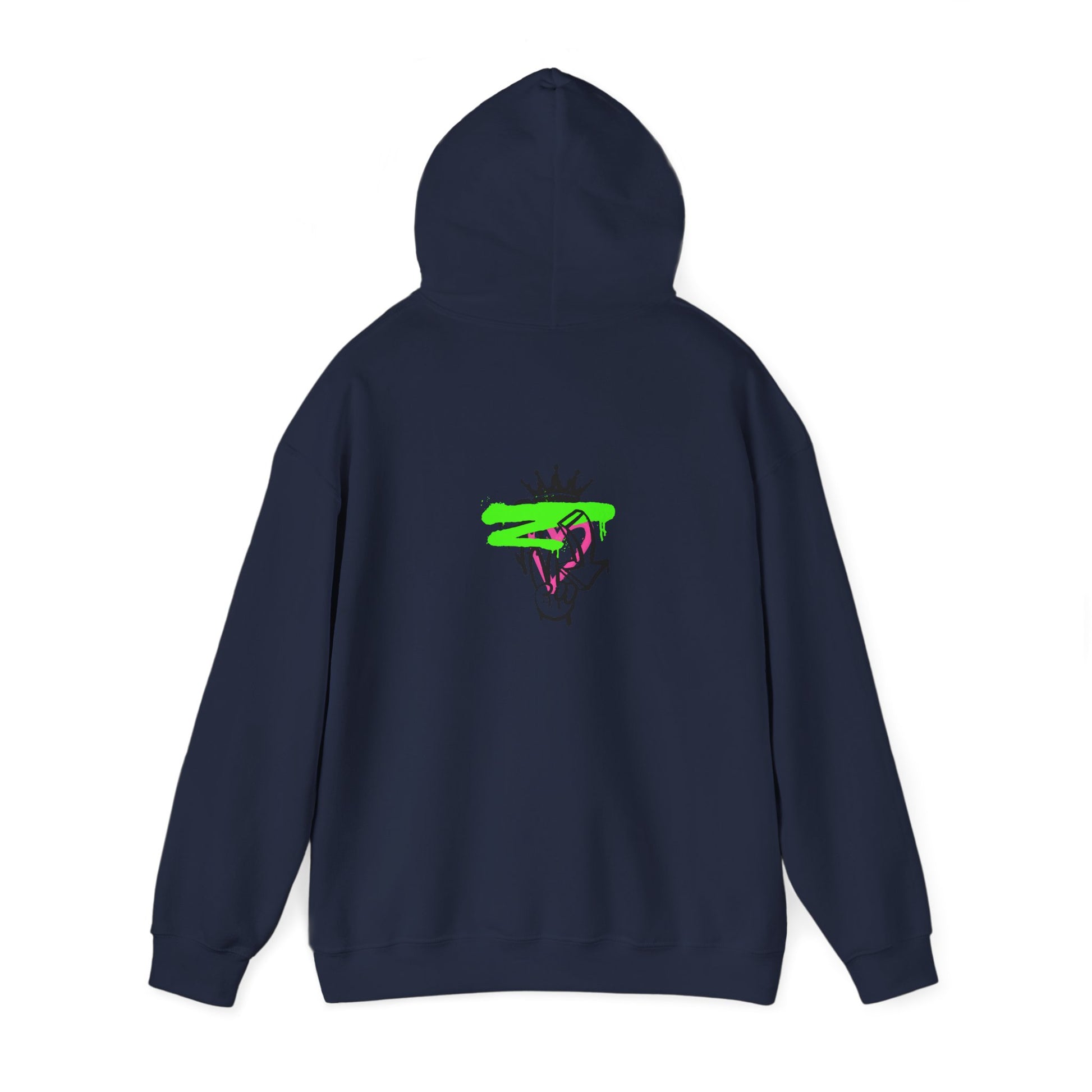 Crowned Snake Hoodie — Neon Green Graffiti Snake Pullover