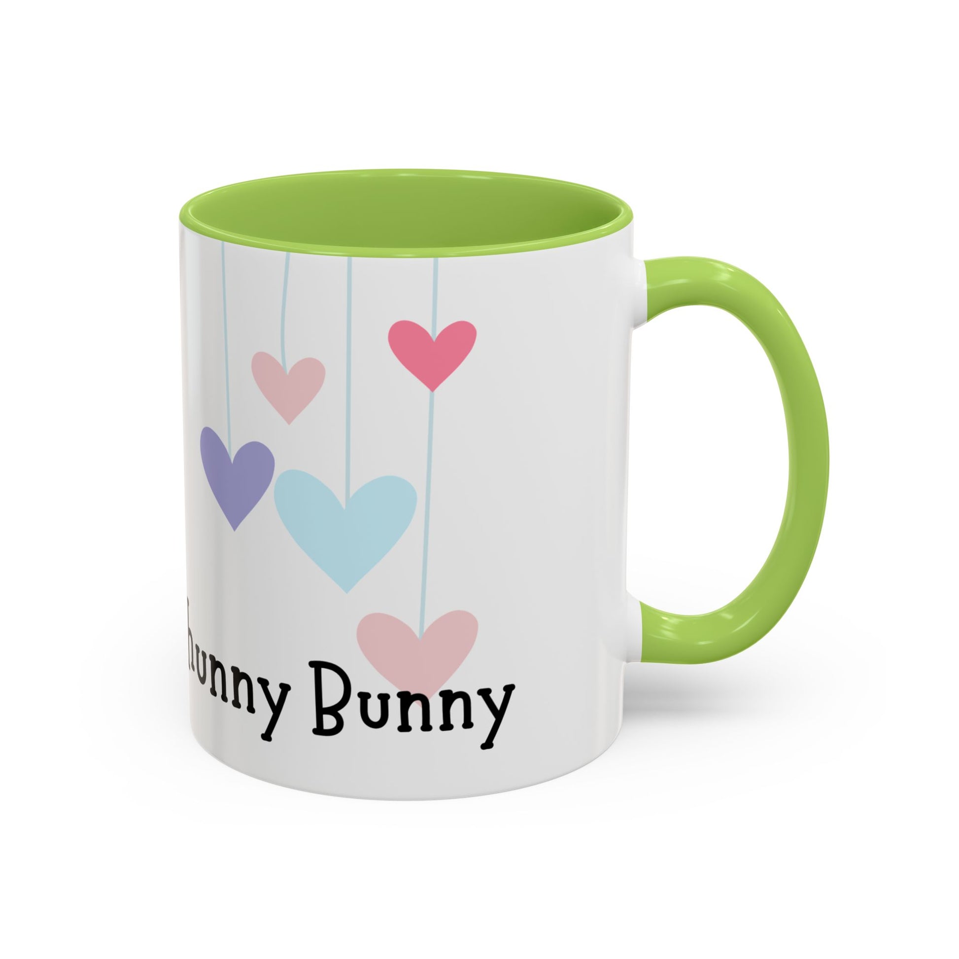 Cute Heart Hanging Accent Coffee Mug for Bunny Lovers