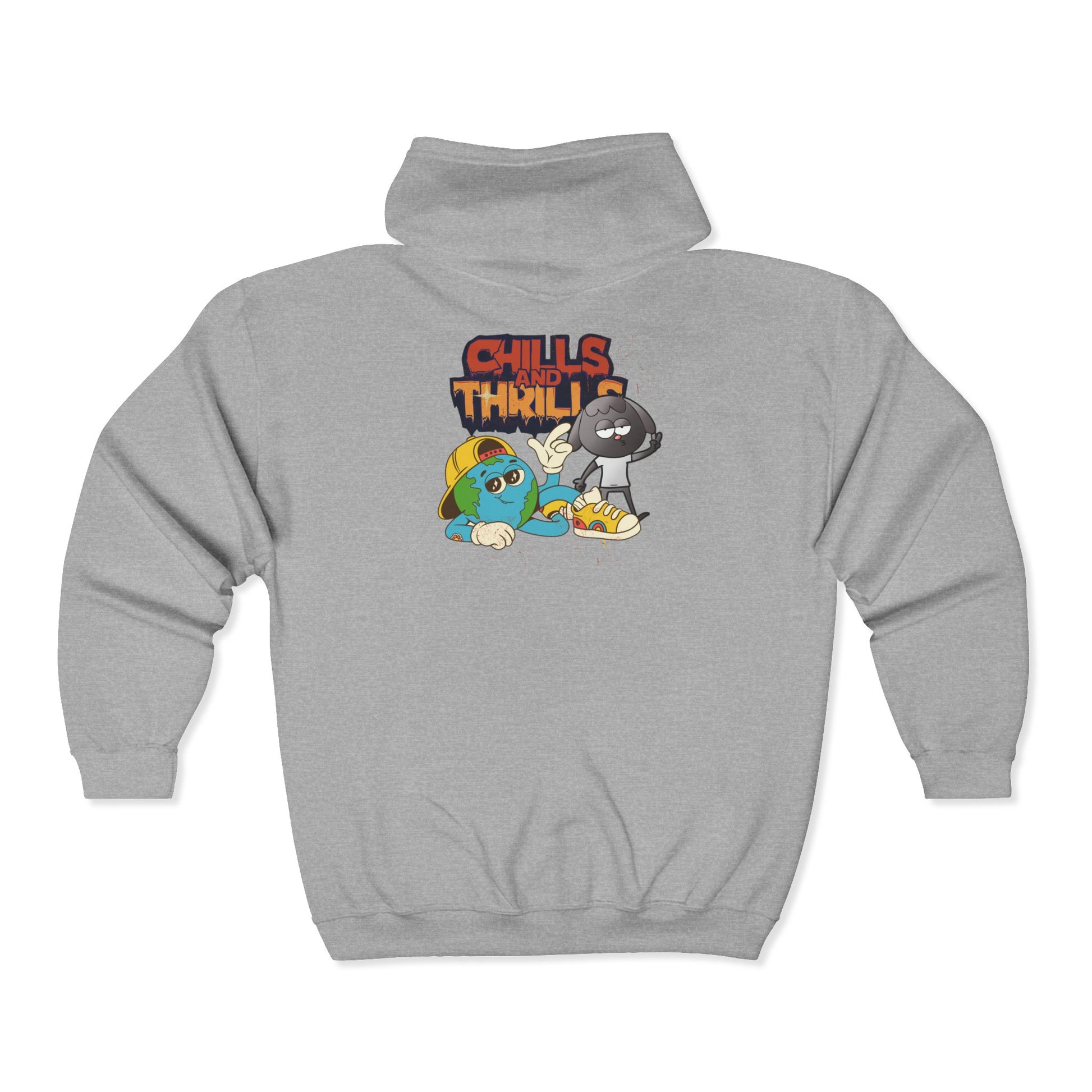 Chill & Thrill Hoodie, Cozy Unisex Zip Sweatshirt for Relaxation