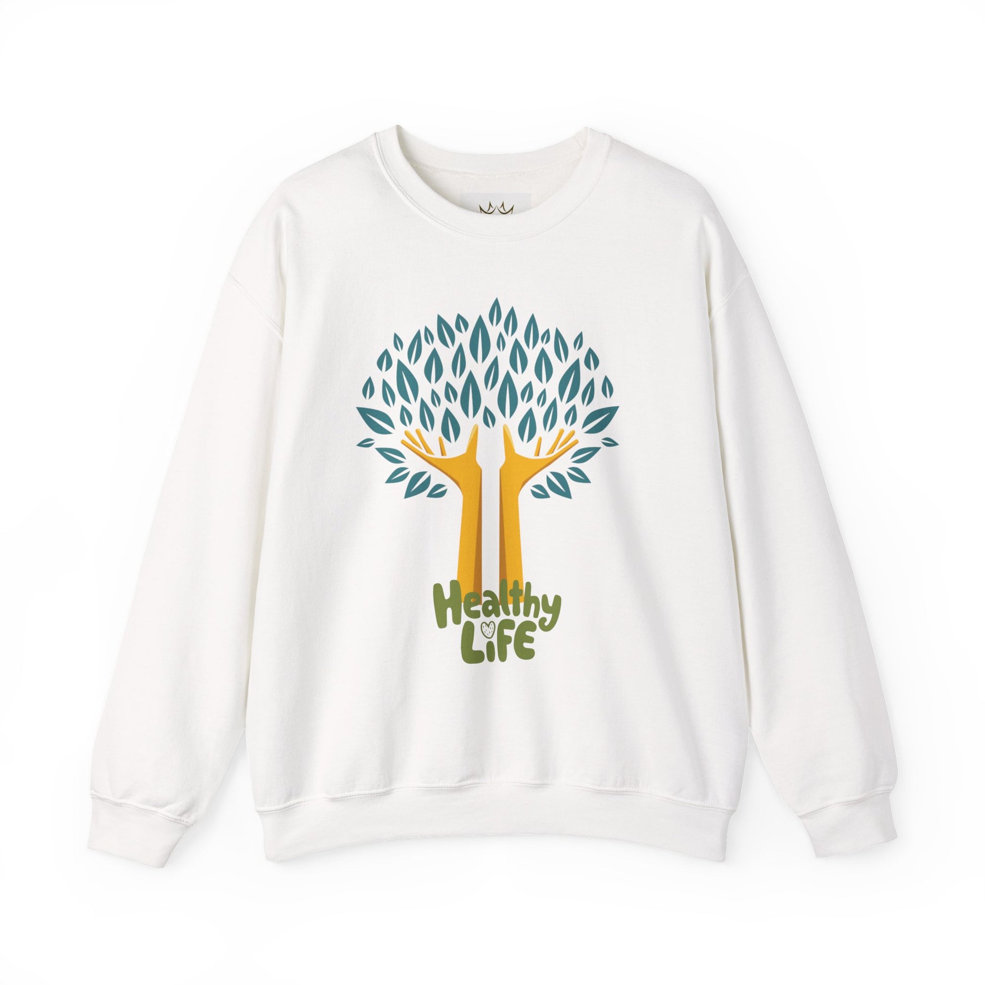 Healthy Life Tree Sweatshirt, Unisex Crewneck, Eco-Friendly Apparel, Gift for Nature Lovers
