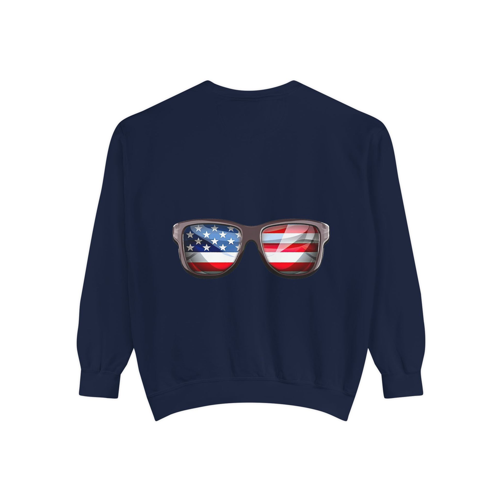 American Flag Sunglasses Sweatshirt — Patriotic Crewneck for 4th of July